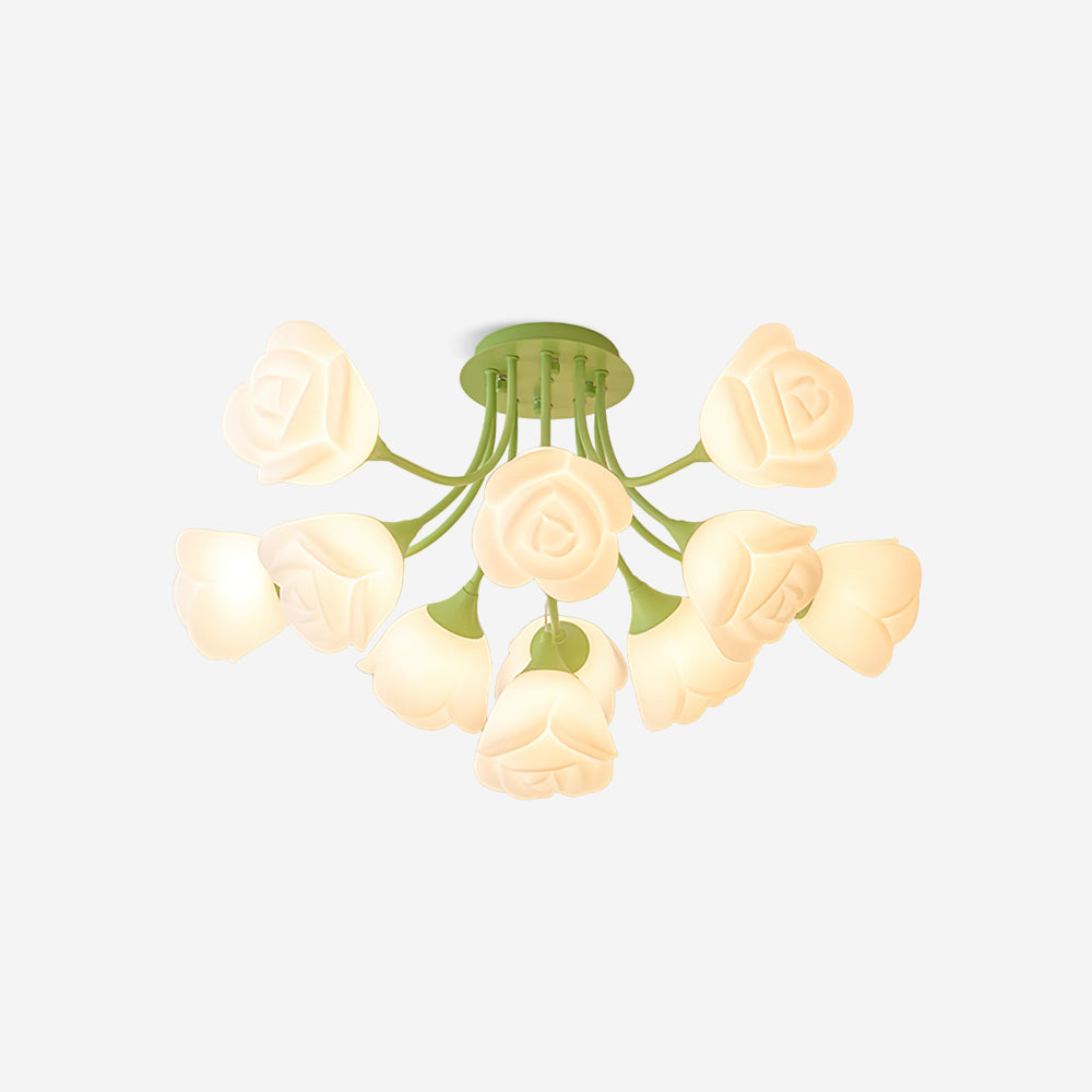 Rose Ceiling Lamp Floral Shade Romantic Glow - Letslighting