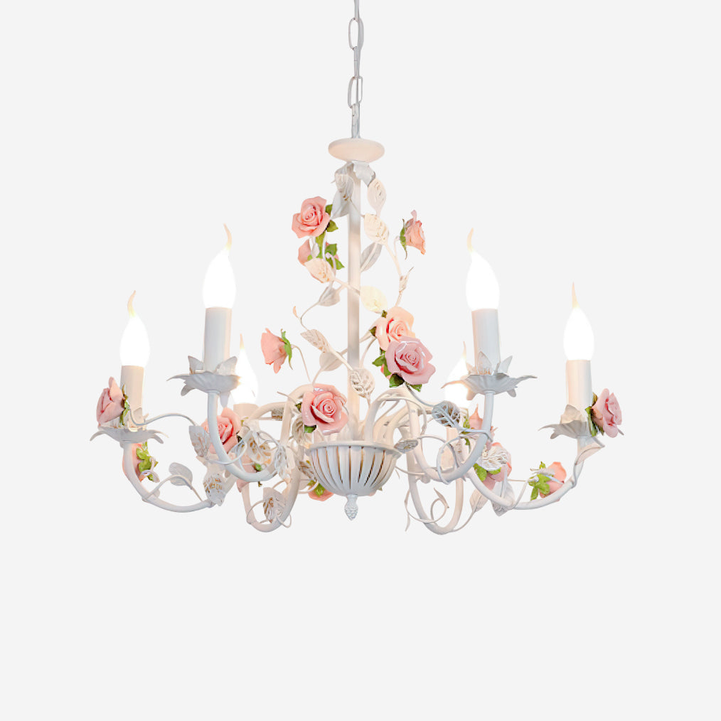 Evelisse Vintage White Chandelier - Letslighting