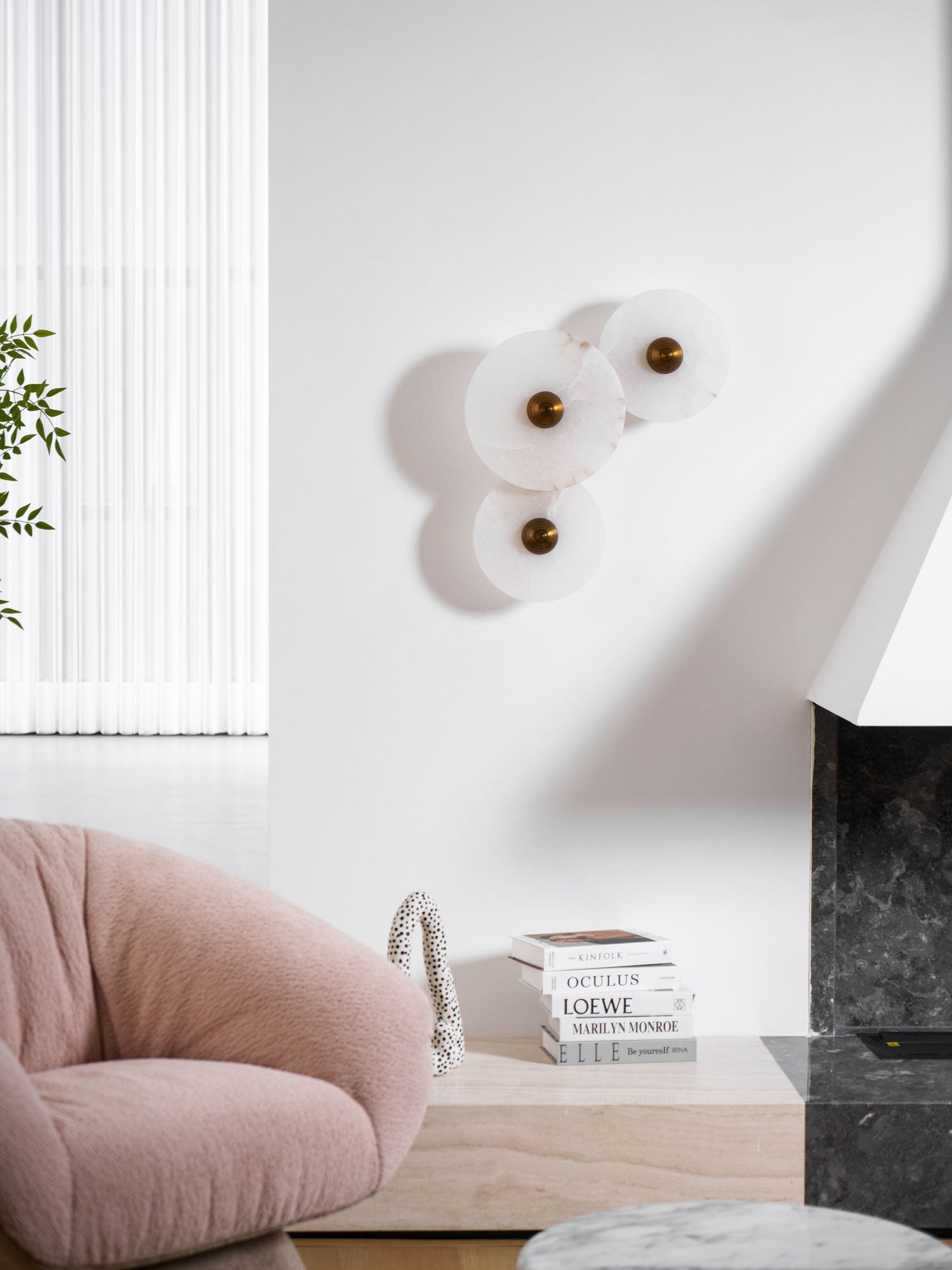 Selene Minimalist Alabaster Ceiling Light - Blowlighting