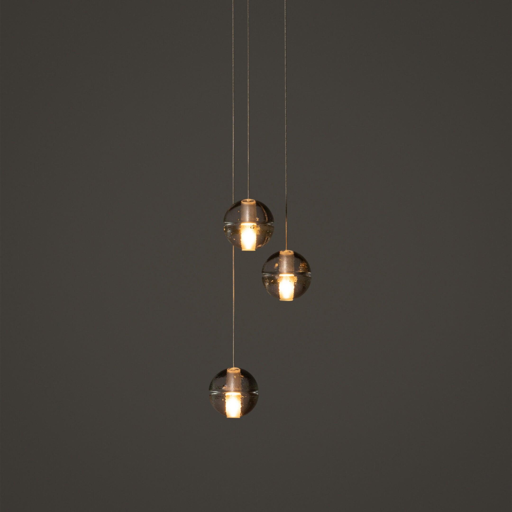Round Chandelier Hanging Cluster Crystal Drop - Letslighting