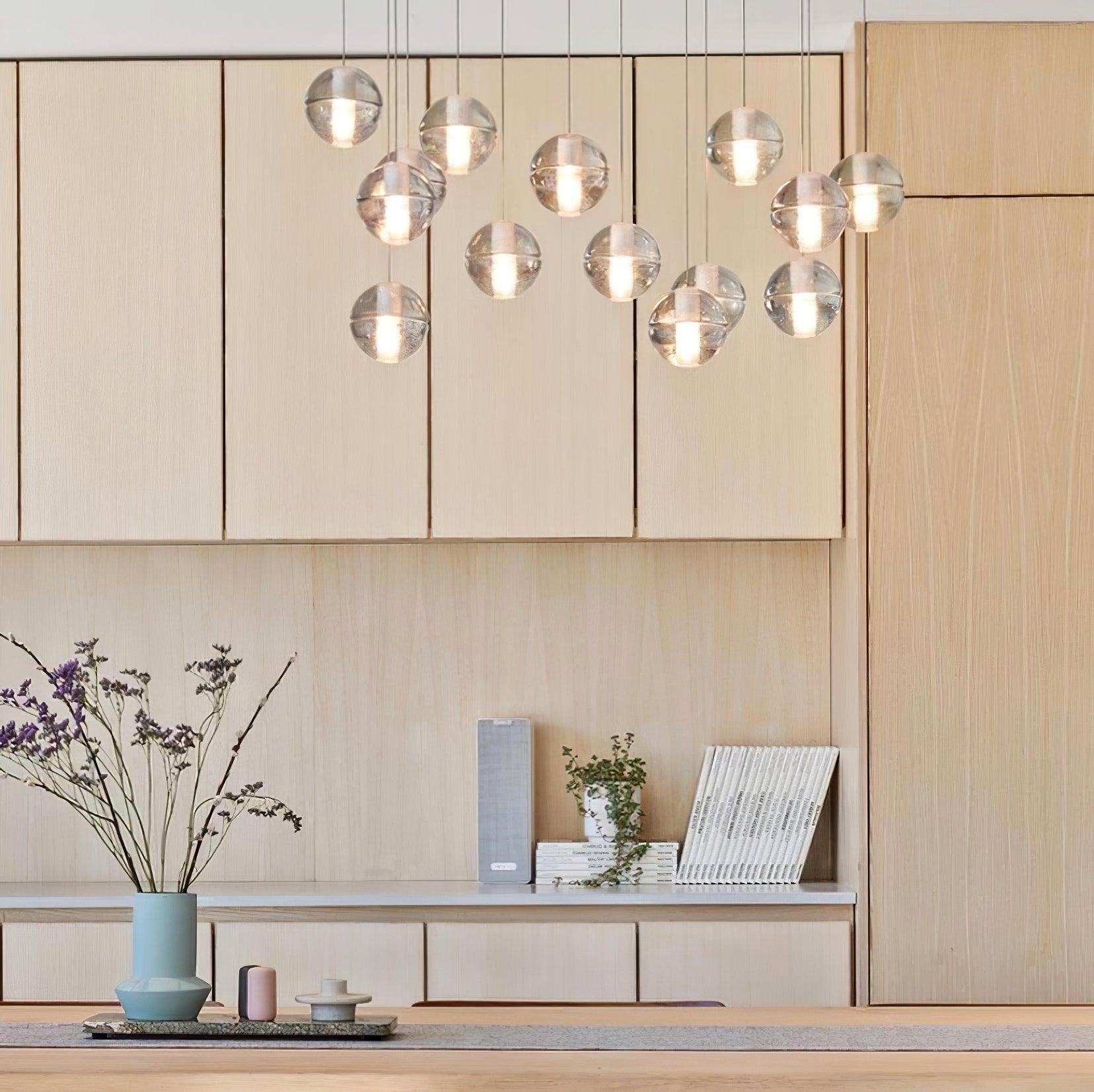 Round Chandelier Hanging Cluster Crystal Drop - Letslighting