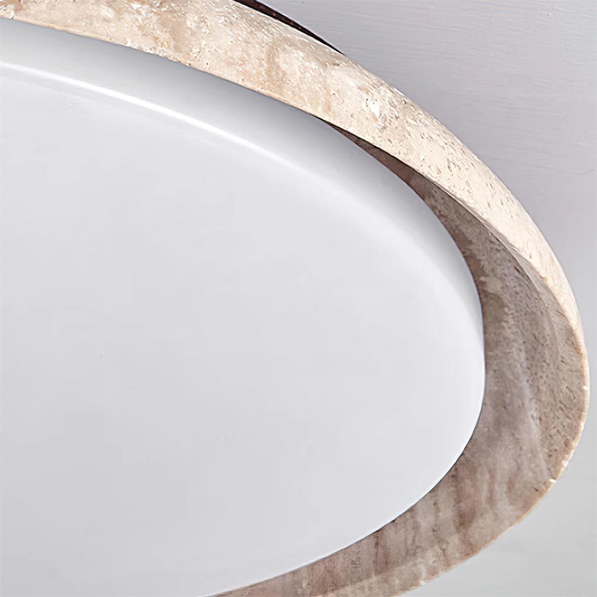 Halo Round Travertine Ceiling Light - Letslighting