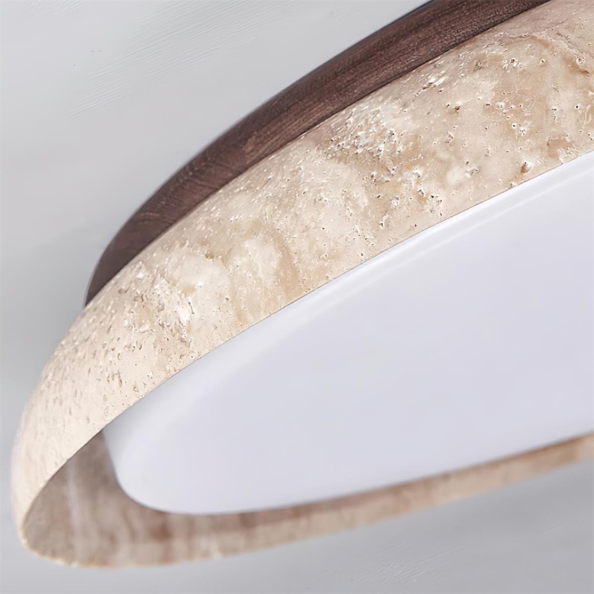 Halo Round Travertine Ceiling Light - Letslighting