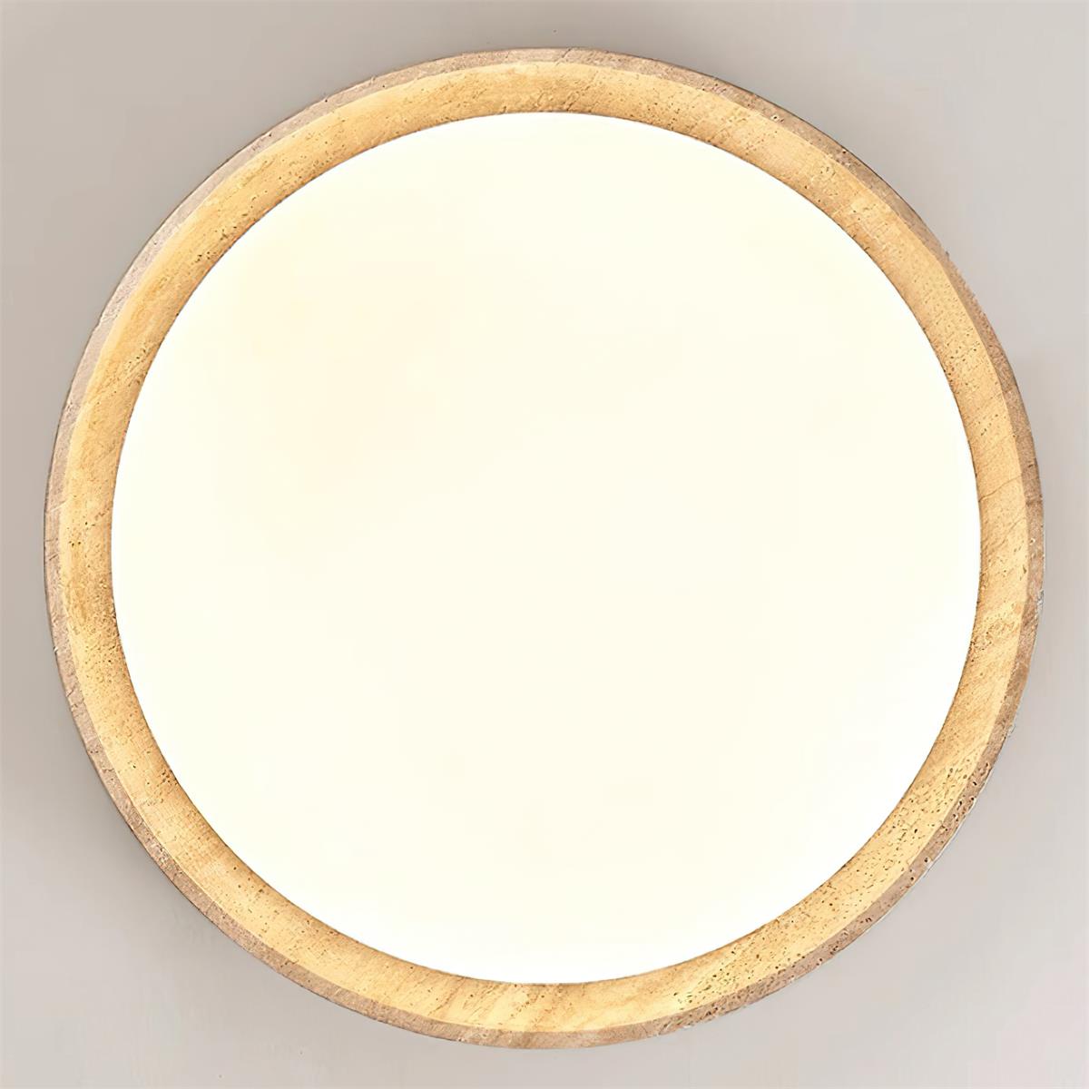 Halo Round Travertine Ceiling Light - Letslighting
