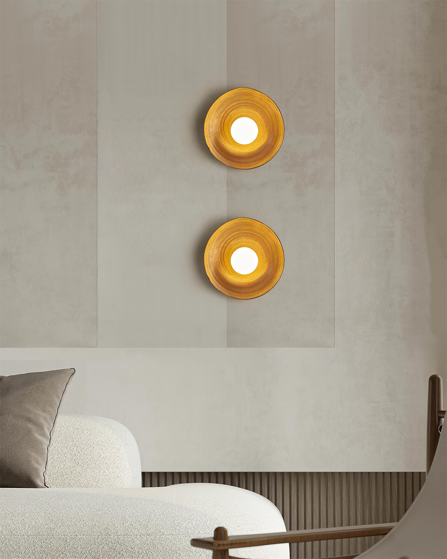 Wall Lamp Fiberglass Disc Acrylic Globe for Nordic Warmth - Letslighting