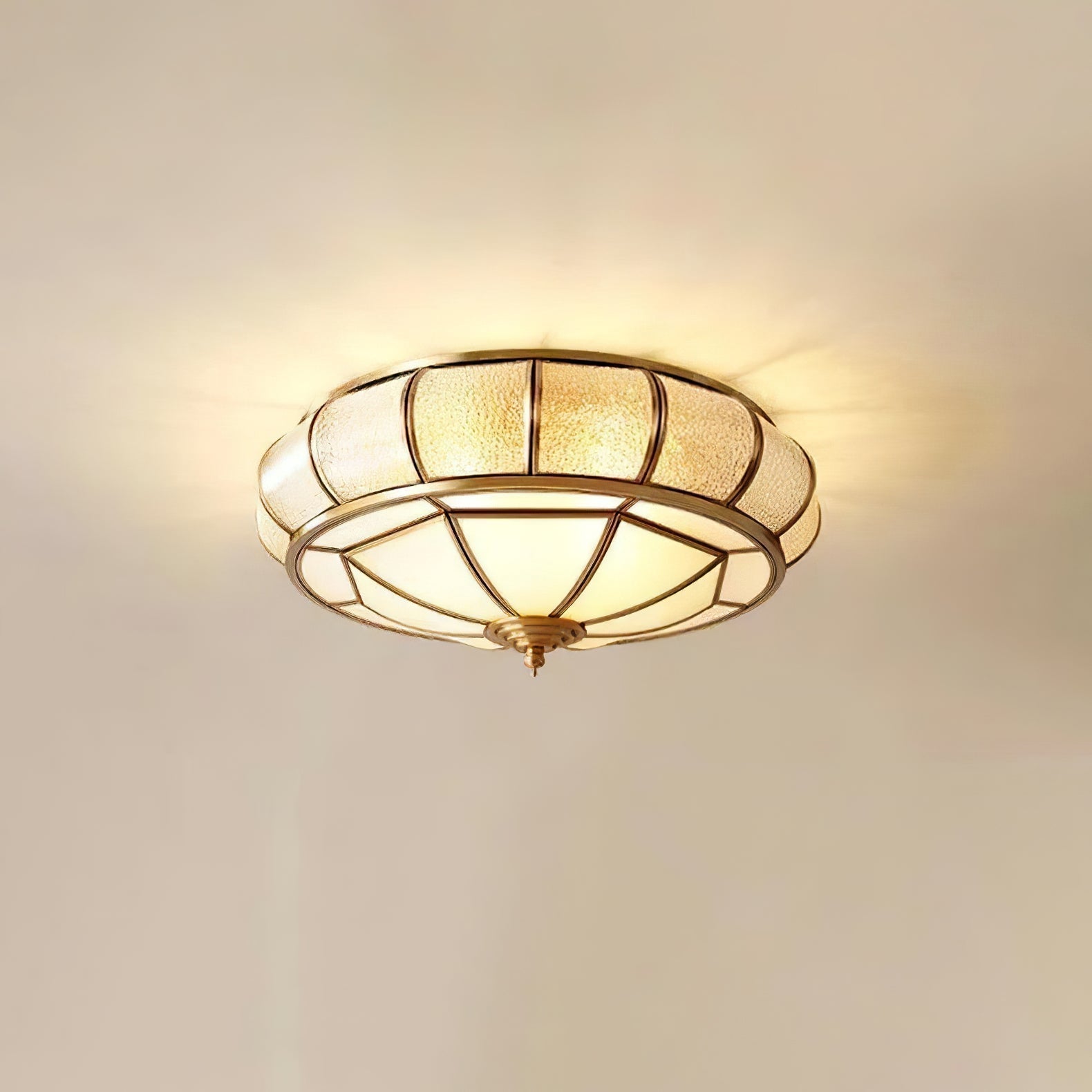 Round Textured Glass Ceiling Light - Blowlighting