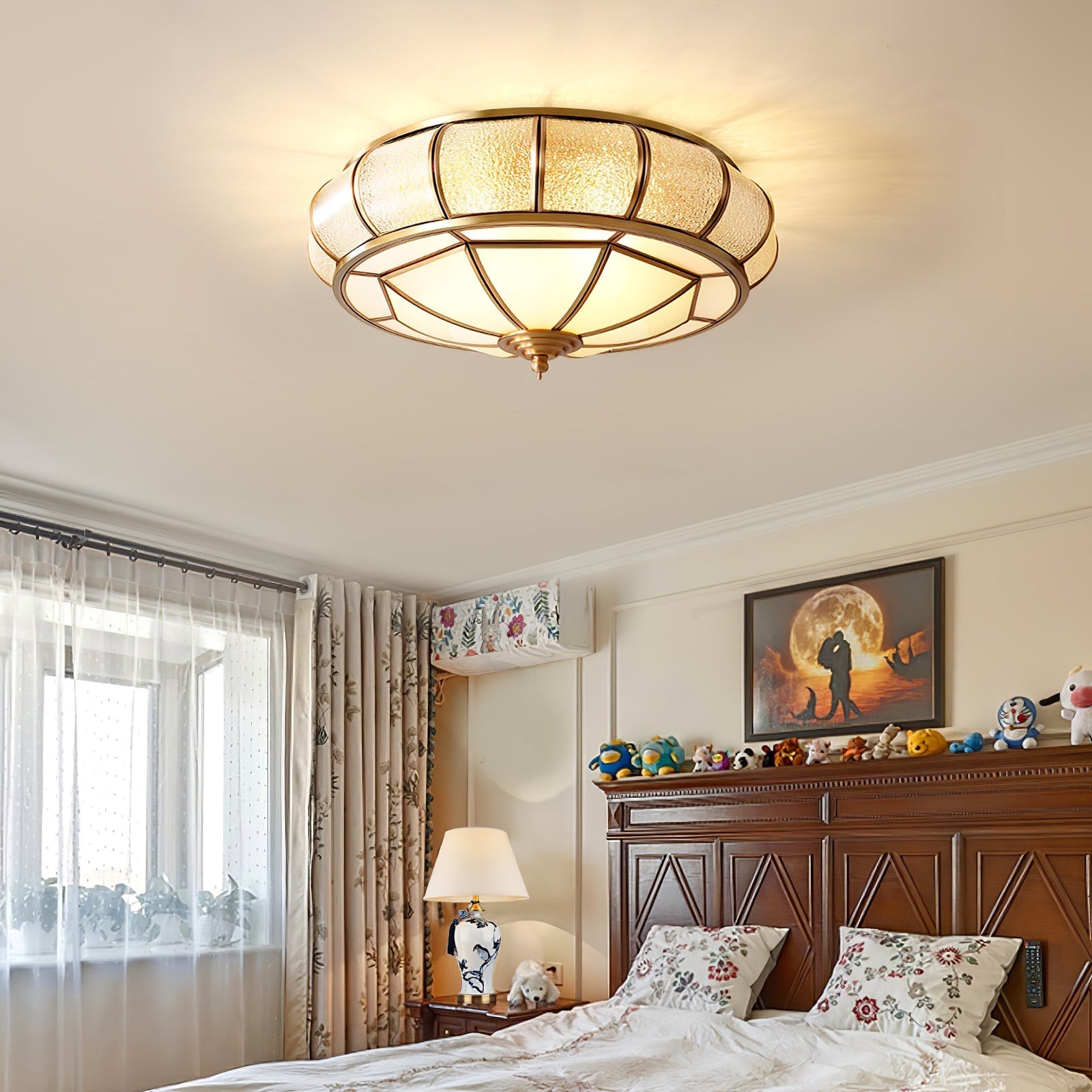 Round Textured Glass Ceiling Light - Blowlighting