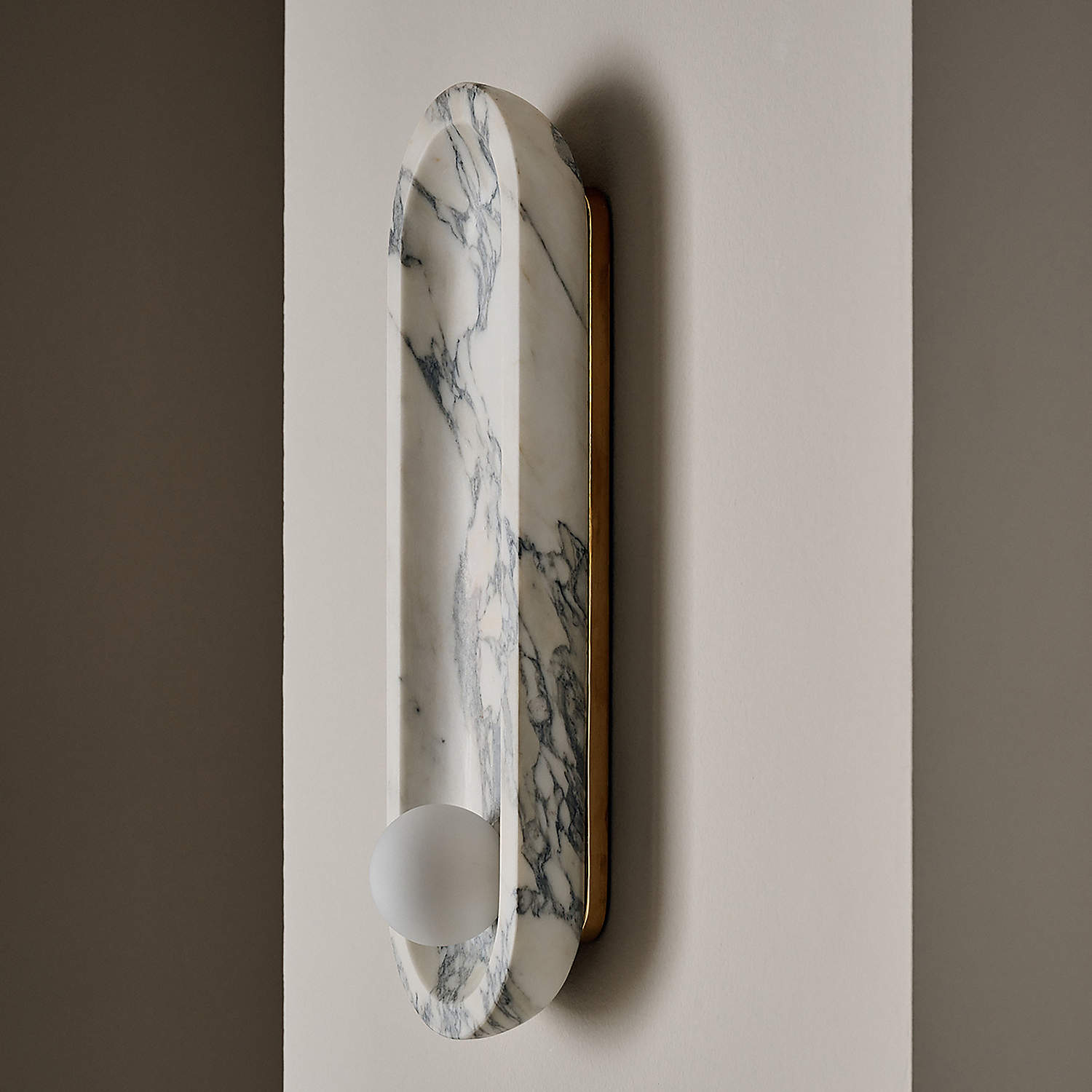 Alsolarae Modern Minimalist Marble Glass Wall Lamp - Lamp Copper