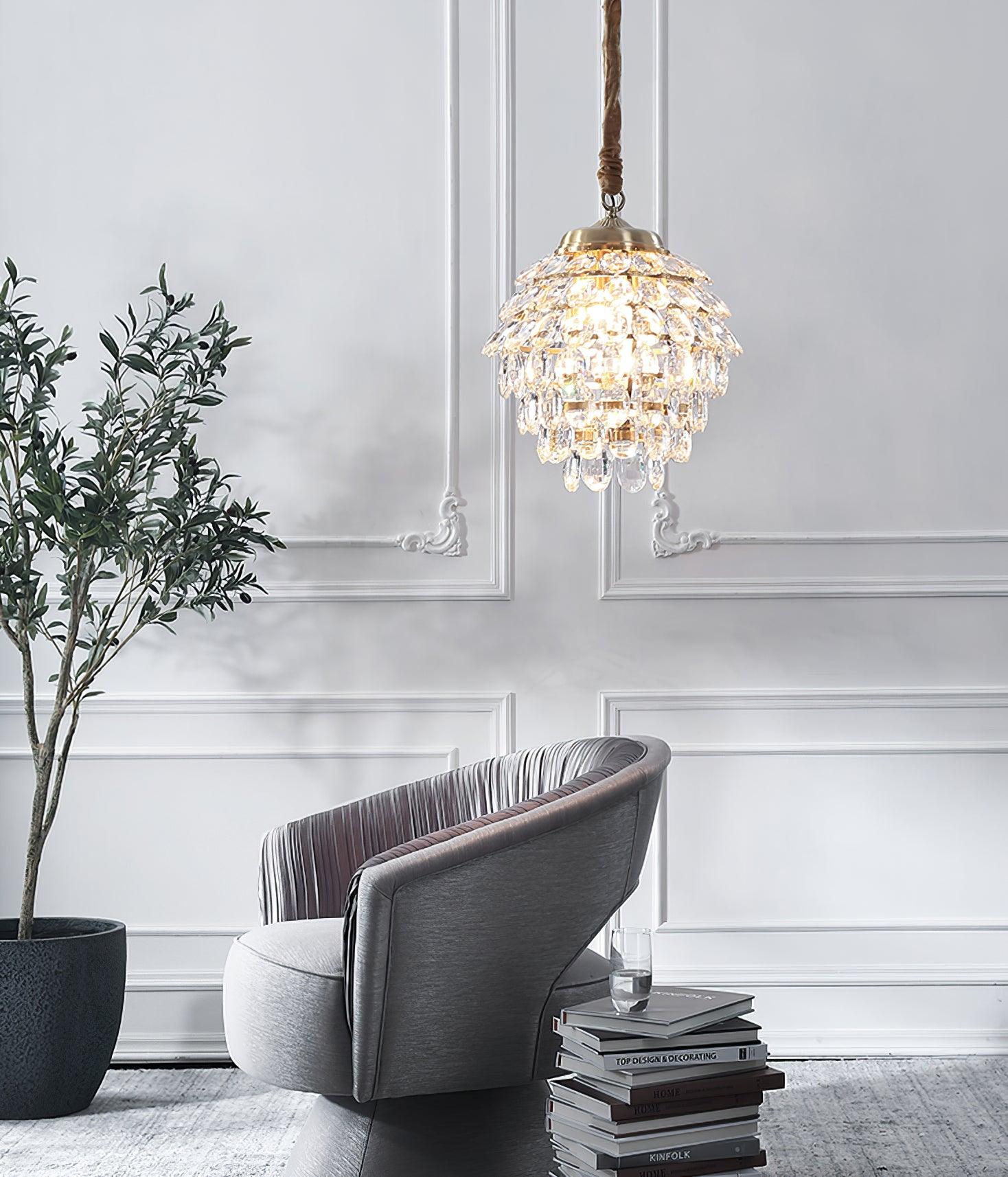 Roxanne Crystal Pendant Light - Blowlighting