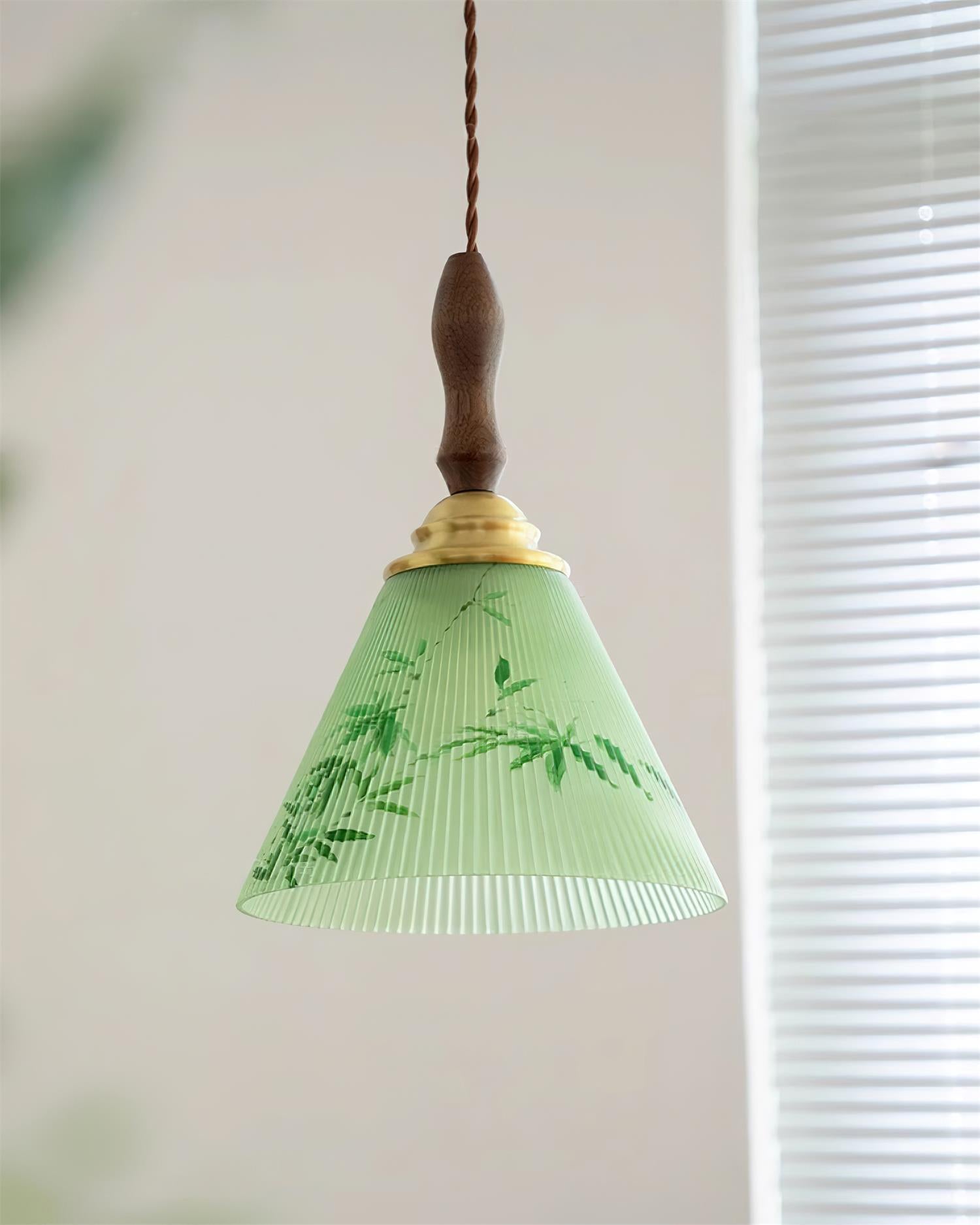Royale Pendant Lamp Conical Botanical Glass - Letslighting