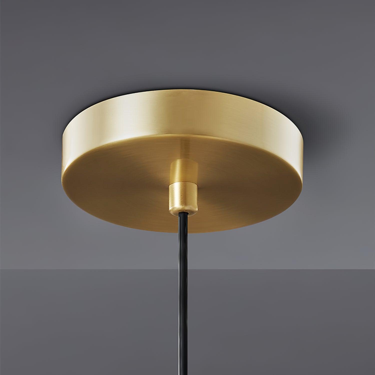 Rozeta Pendant Light Brass Pleated Modern - Letslighting