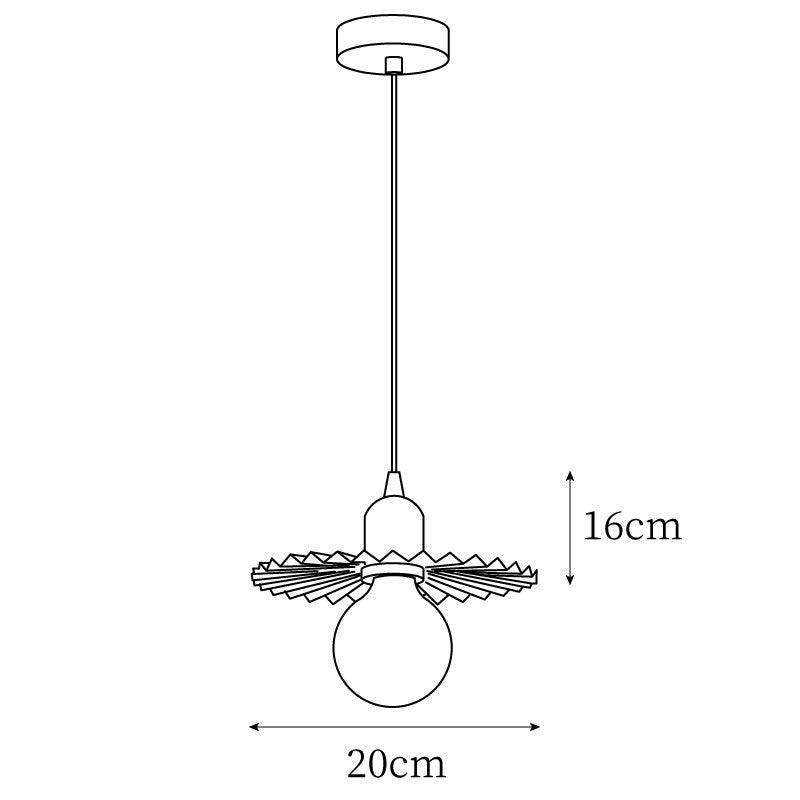 Rozeta Pendant Light Brass Pleated Modern - Letslighting