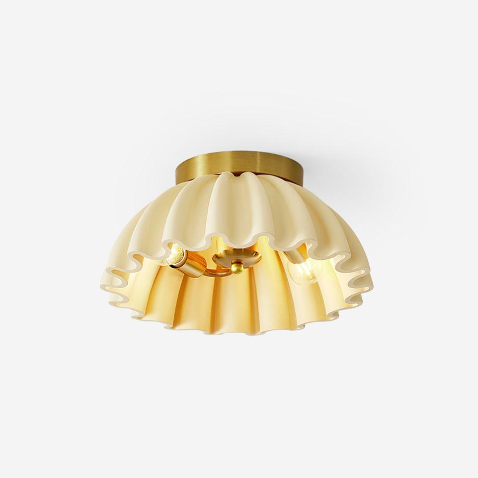 Ceiling Light HDPE Ruffle Canopy Body Modern Minimalist - Letslighting