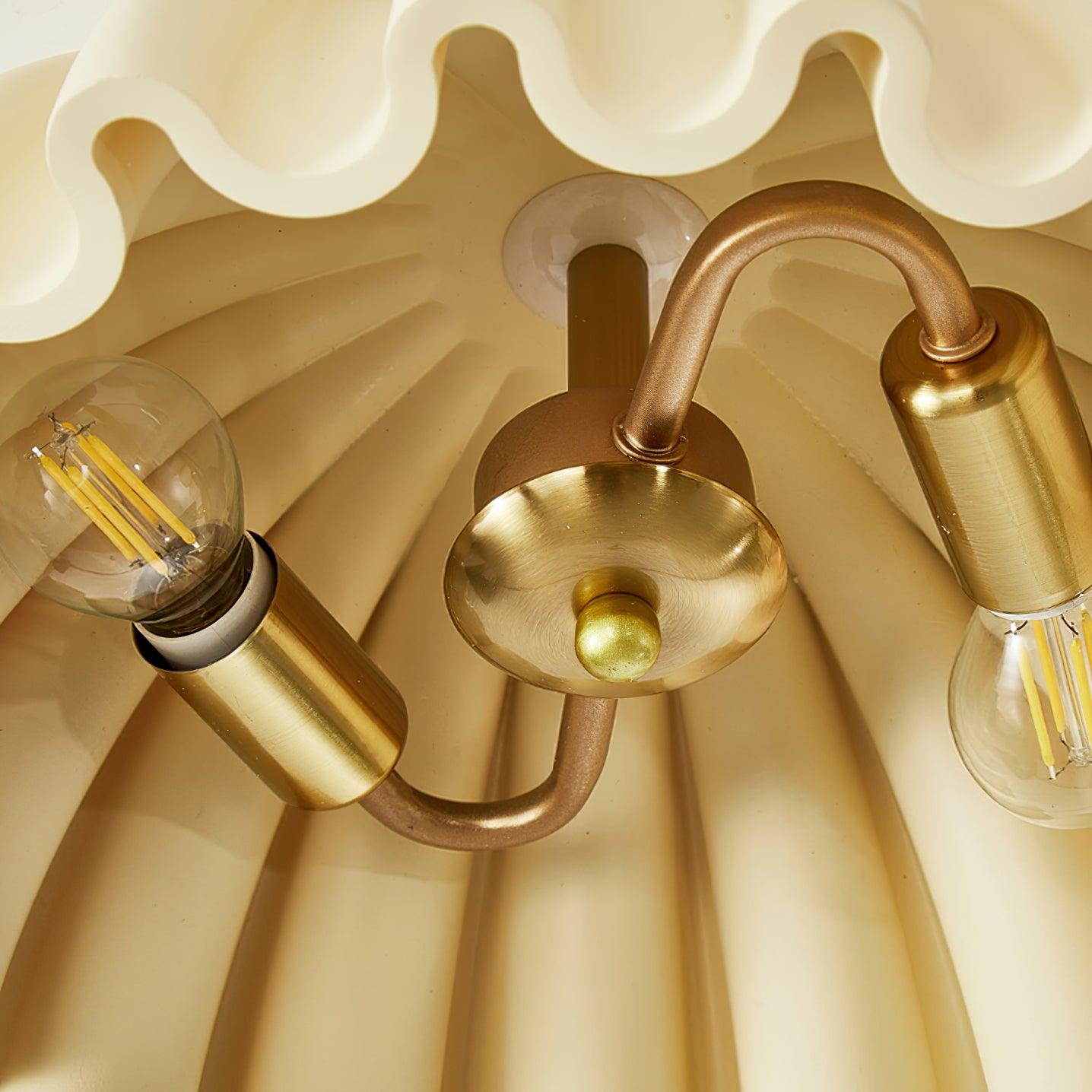 Ceiling Light HDPE Ruffle Canopy Body Modern Minimalist - Letslighting