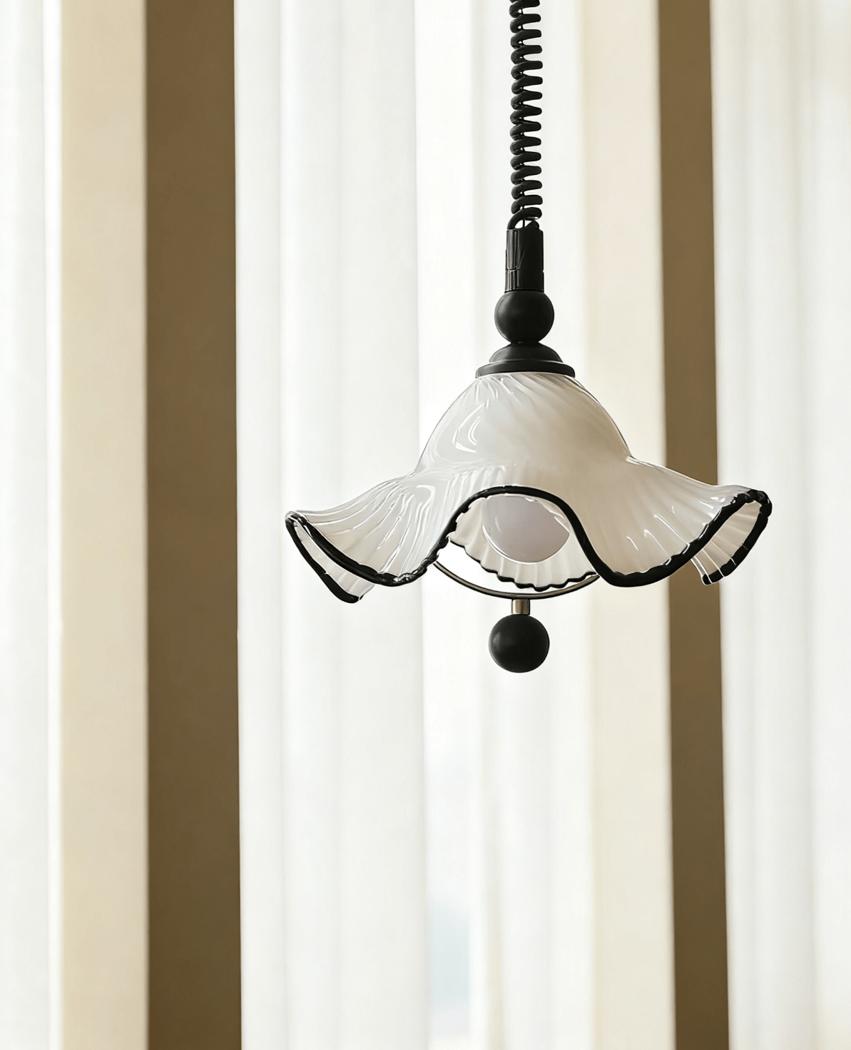 Devin Lampe à Suspension Vintage en Verre