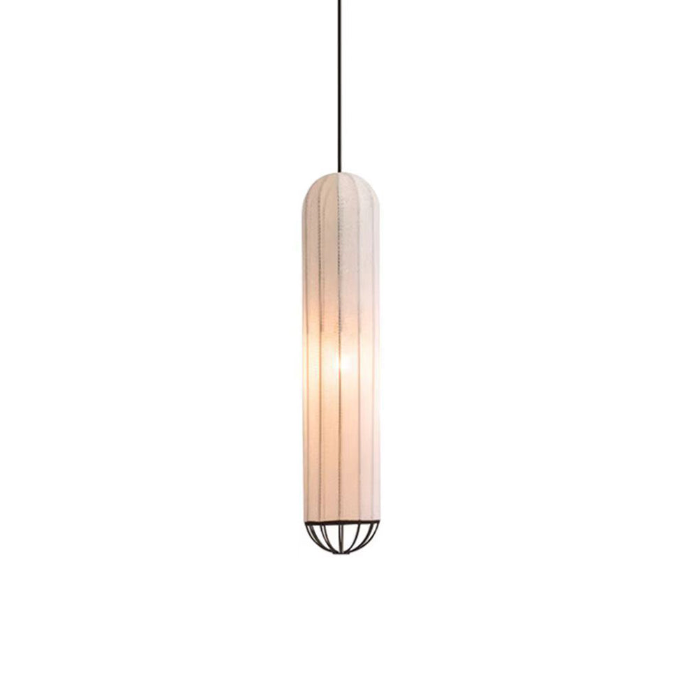 Ritta Suspension Vintage, Métal/Tissu, Blanc/Noir, Salon