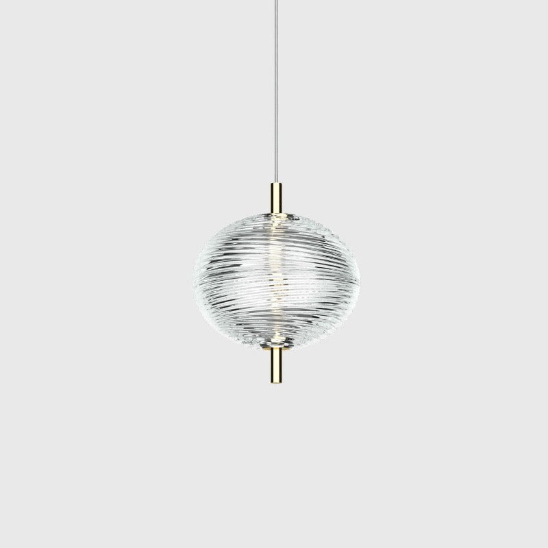 Valentina Suspension Globe Moderne, Verre/Métal, Noir/Or, Chambre