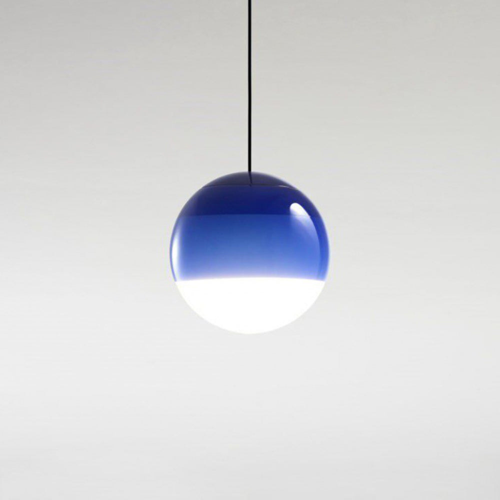 Valentina Suspension Bulle Moderne Verre, Noir/Gris/Bleu/Rose, Salon
