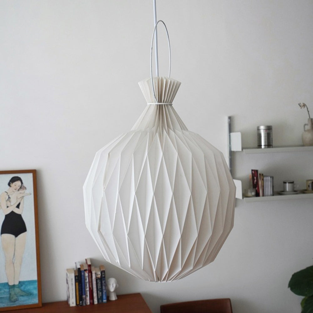 Ritta Suspension Globe Moderne, Metal/Papier, Blanc, Salon