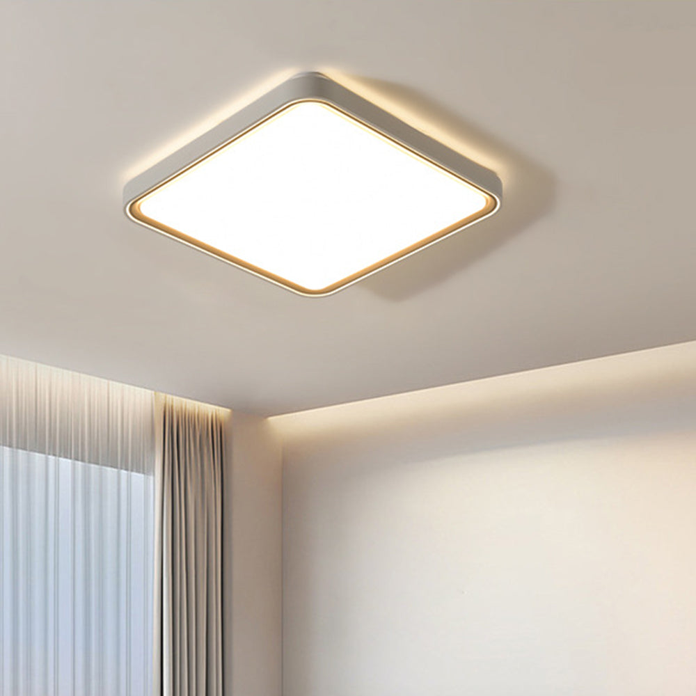 Arisha Plafonnier Carré/Rond Moderne, Métal/Acrylique, Doré, Salon