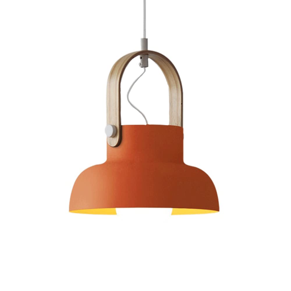 Valentina Vintage Suspension Noir/Orange Métal/Bois Chambre à coucher