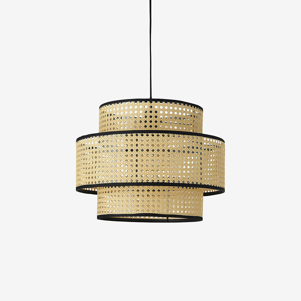 Ritta Suspension Cylindre Moderne, Métal/Acrylique, Bois, Salon