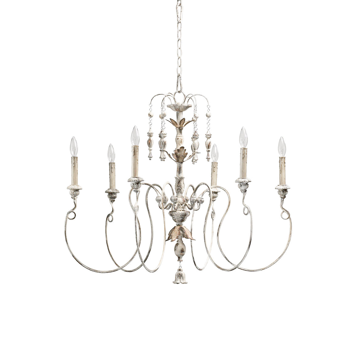 Viphaor Vintage Industrial Wood Metal Chandelier - Lamp Copper