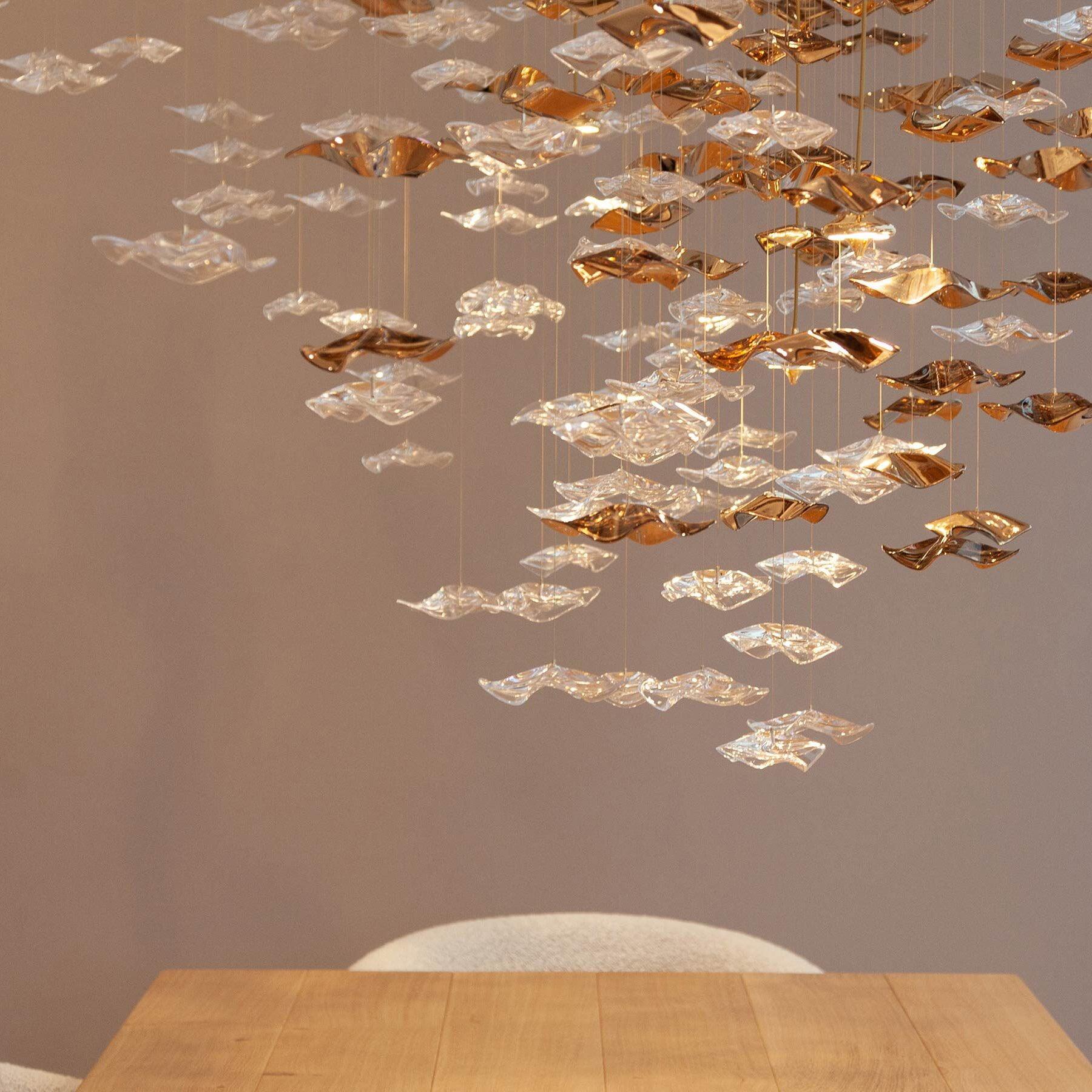 Cezorisra Luxury Brass Linear Chandelier - Blowlighting