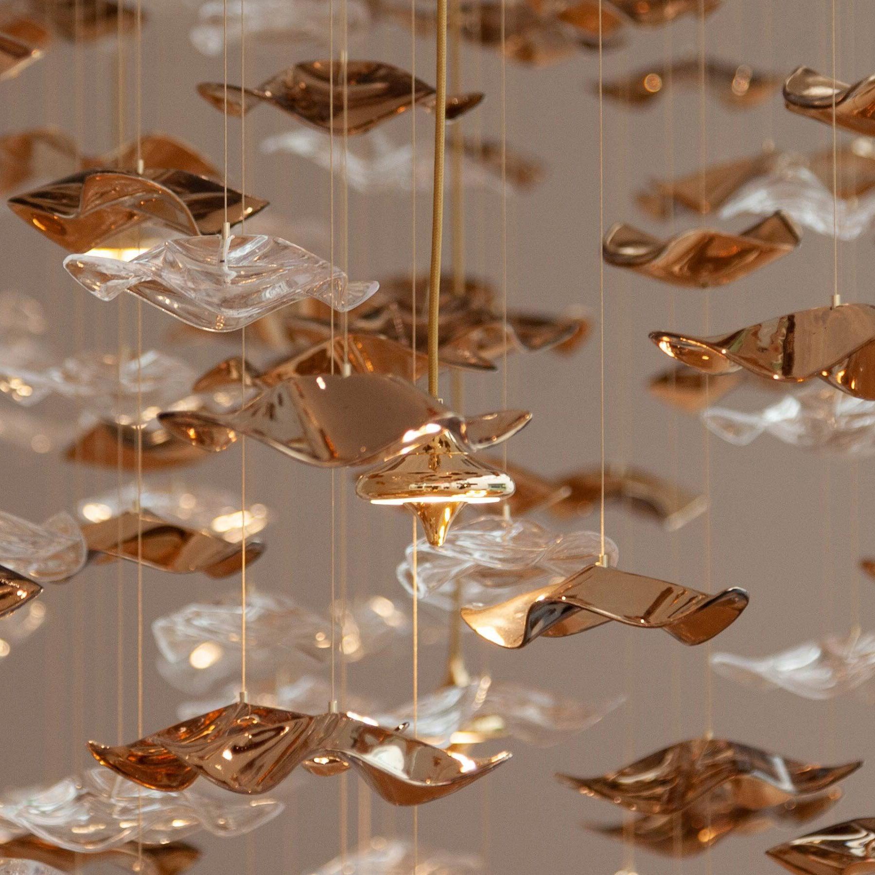 Cezorisra Luxury Brass Linear Chandelier - Blowlighting
