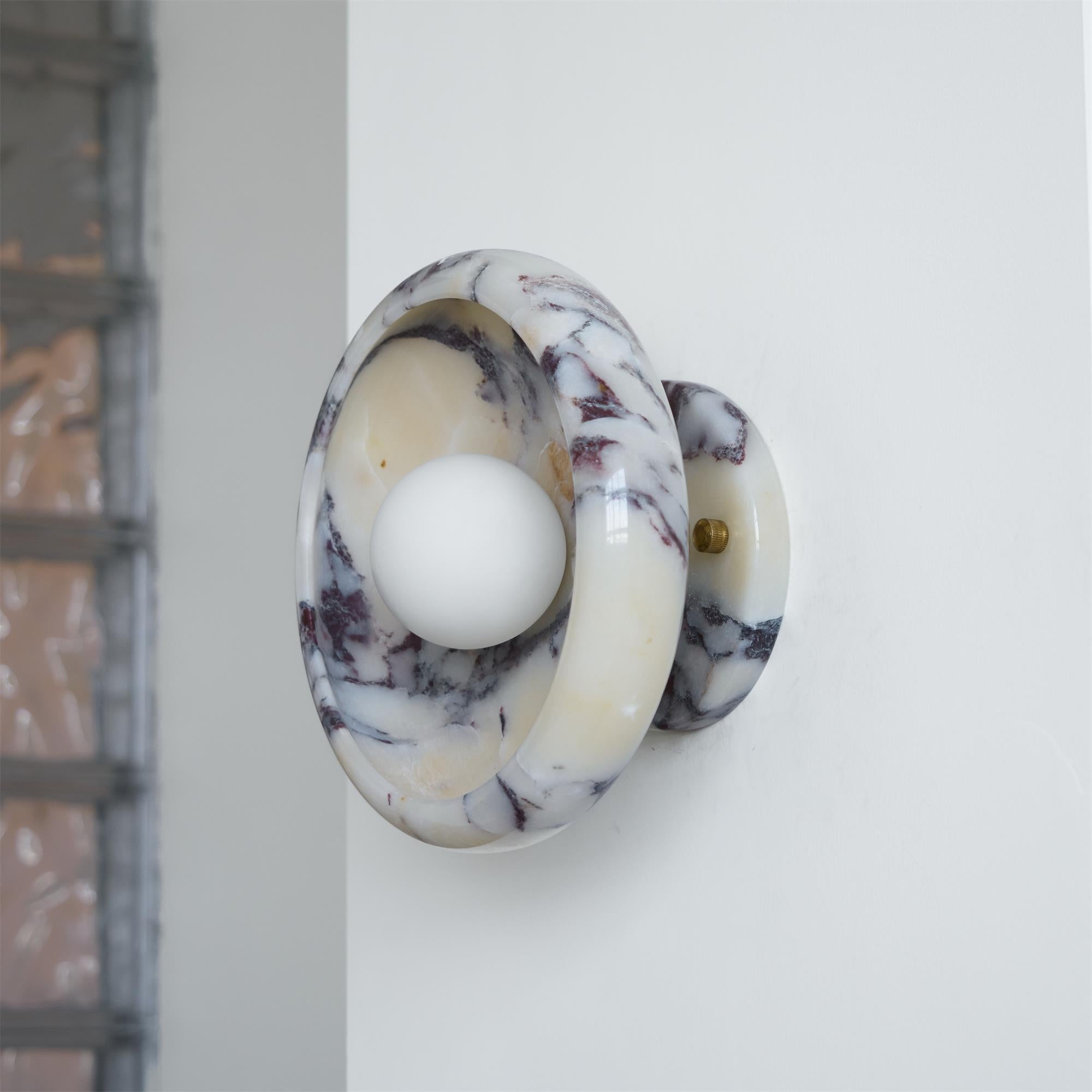 Piedra Modern Minimalist Marble Glass Wall Lamp - Lamp Copper