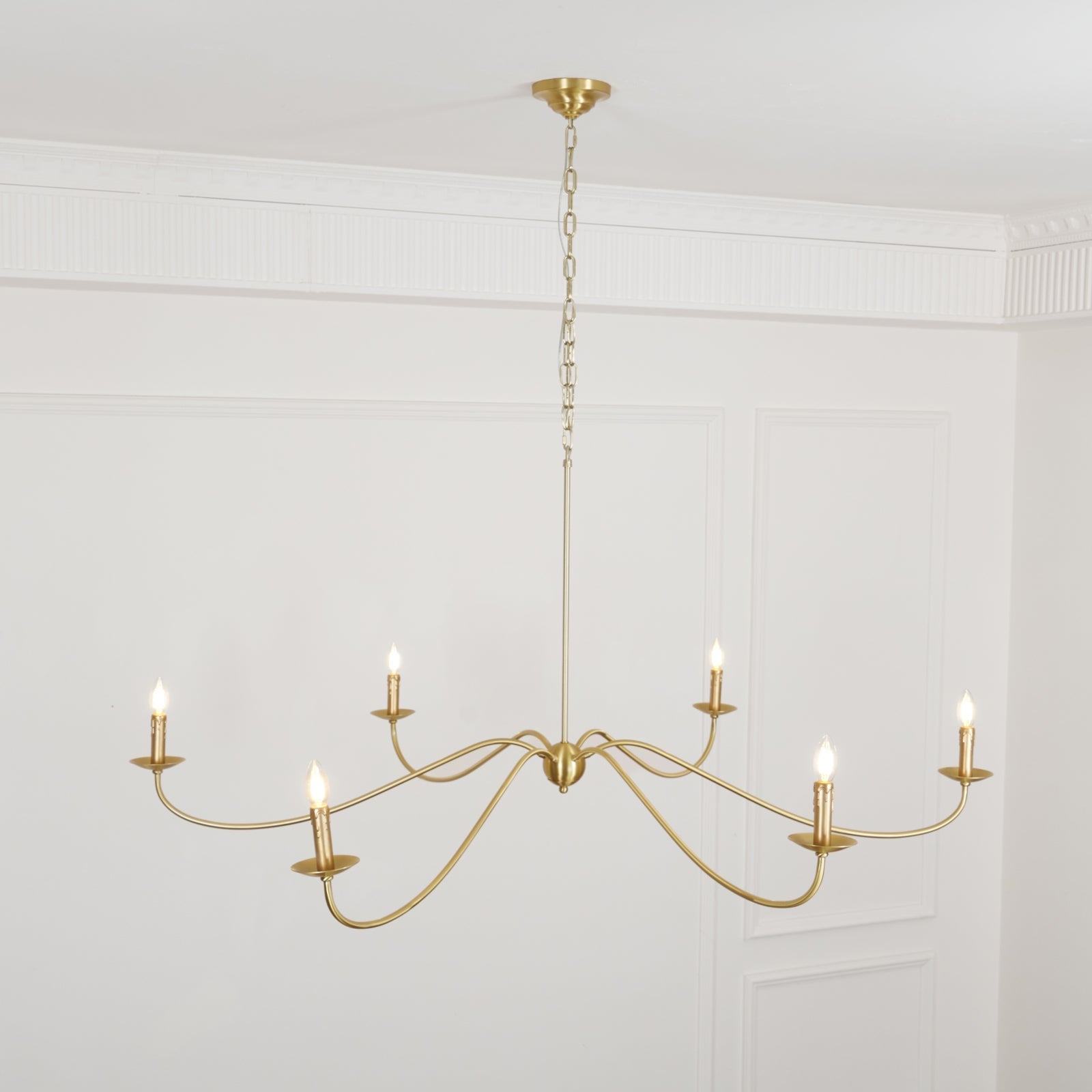 Varese Chandelier 6-Light Candle - Lamp Copper