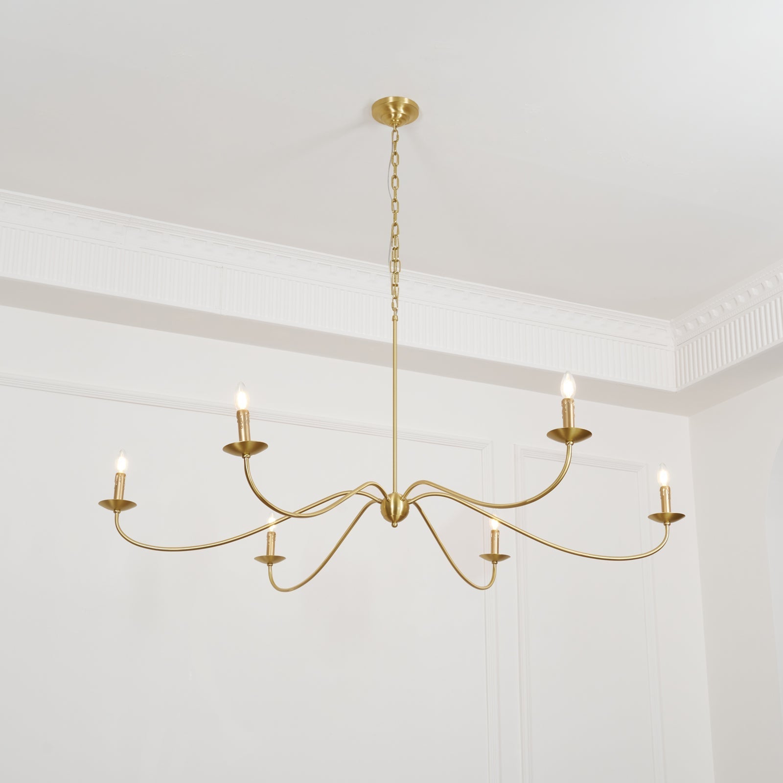 Varese Chandelier 6-Light Candle - Lamp Copper