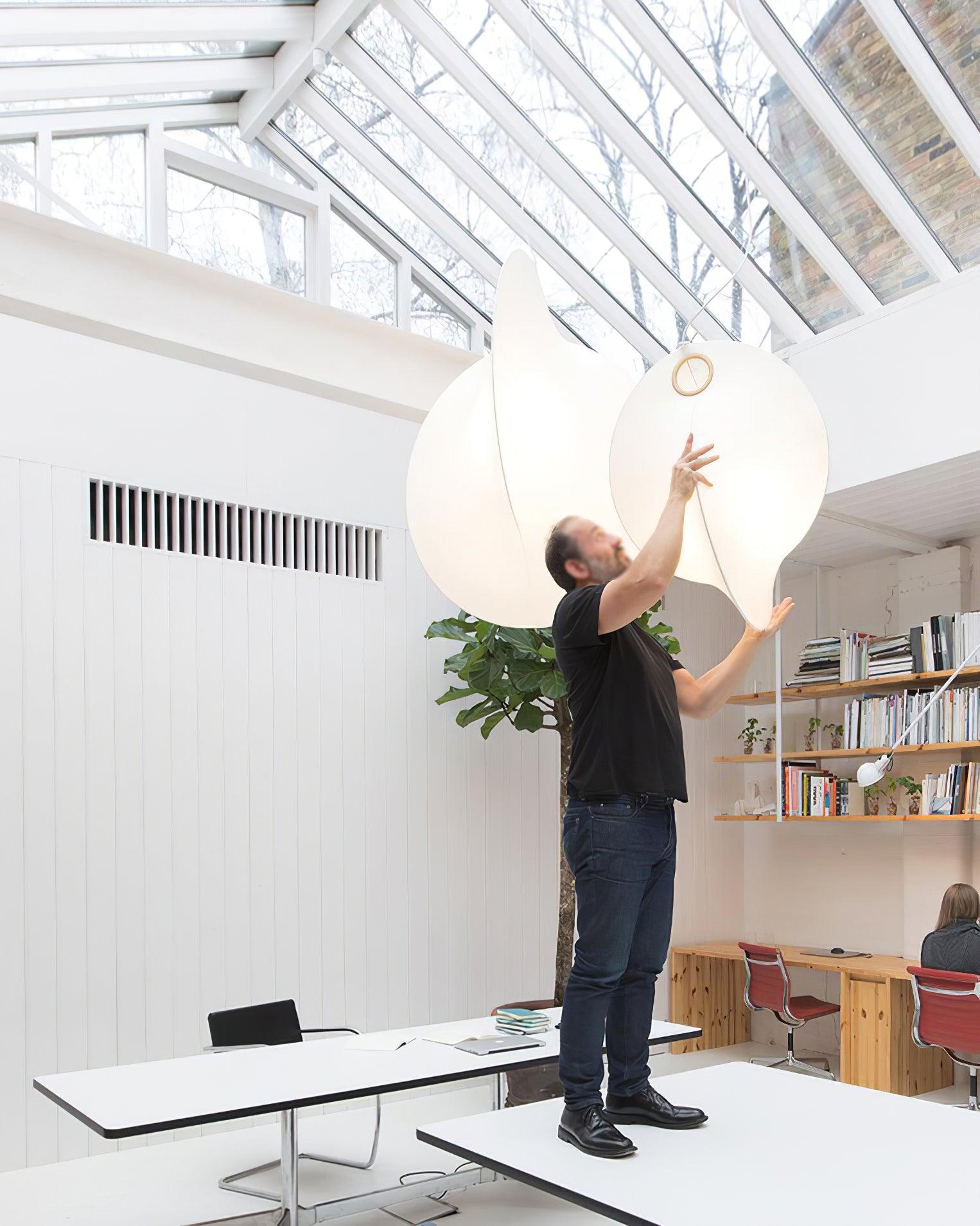 Ballet Pendant Lamp White Organic Shape - Letslighting