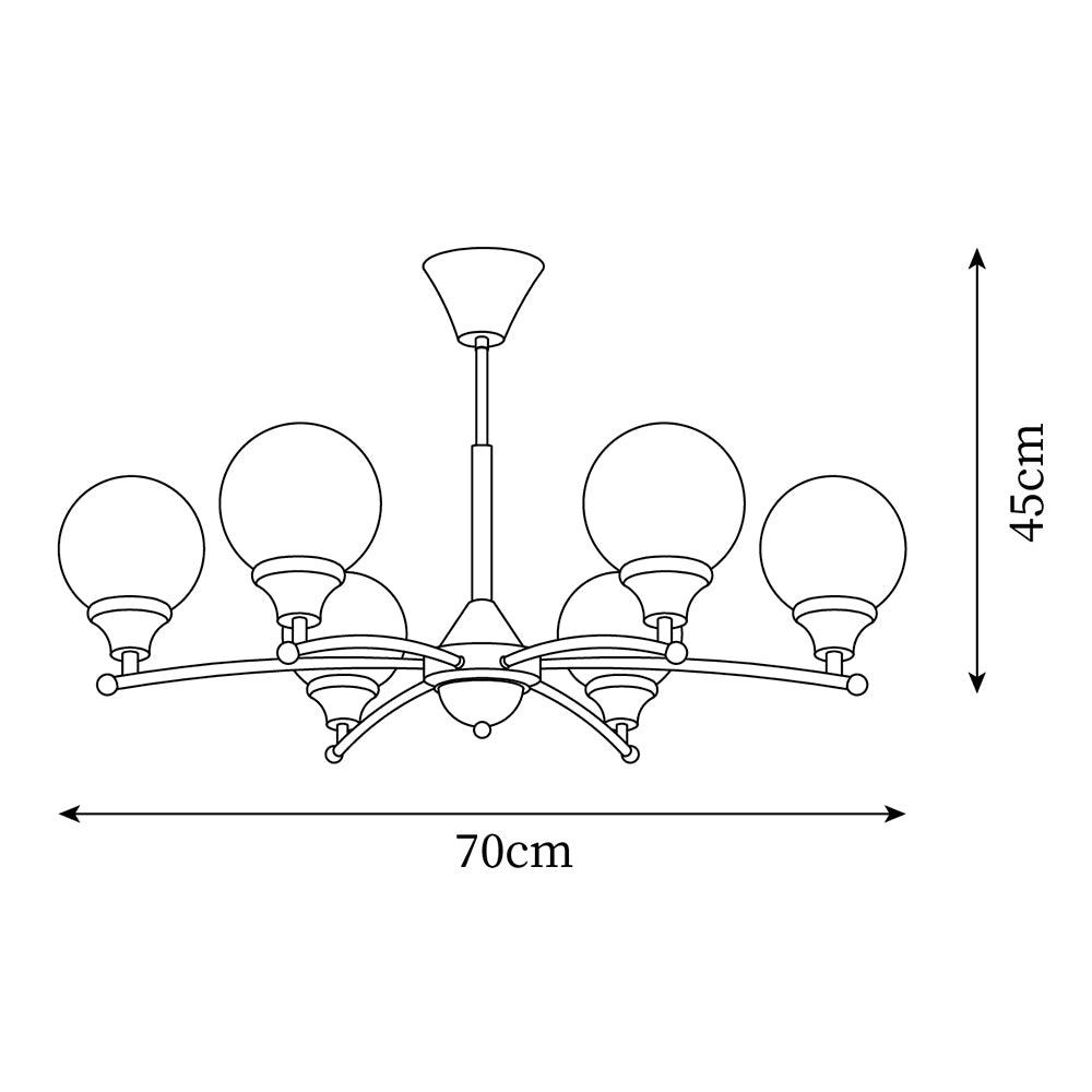 Sciolari Chandelier Walnut Wood Curved Arms - Letslighting