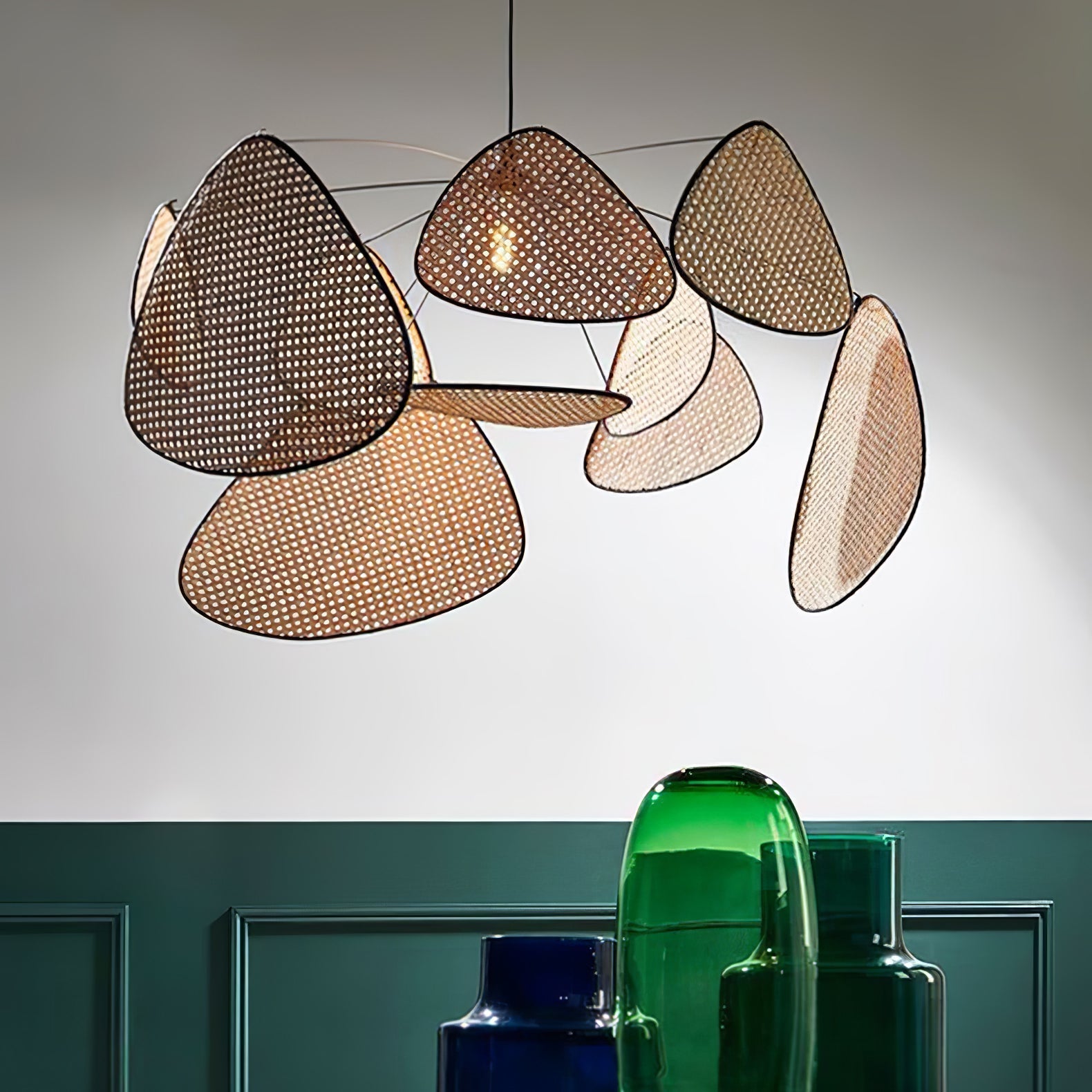 Screen Cannage Pendant Swag Light - Blowlighting