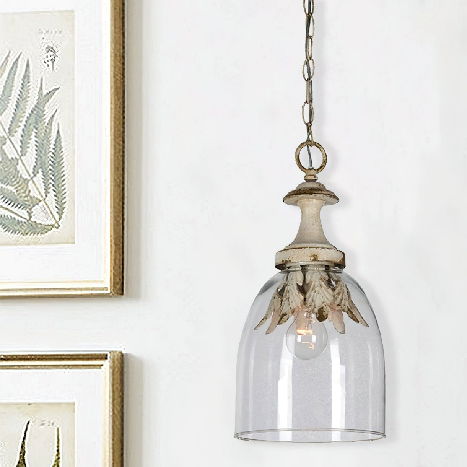 Nyrinaris Vintage Premium Metal Glass Pendant Lamp - Lamp Copper
