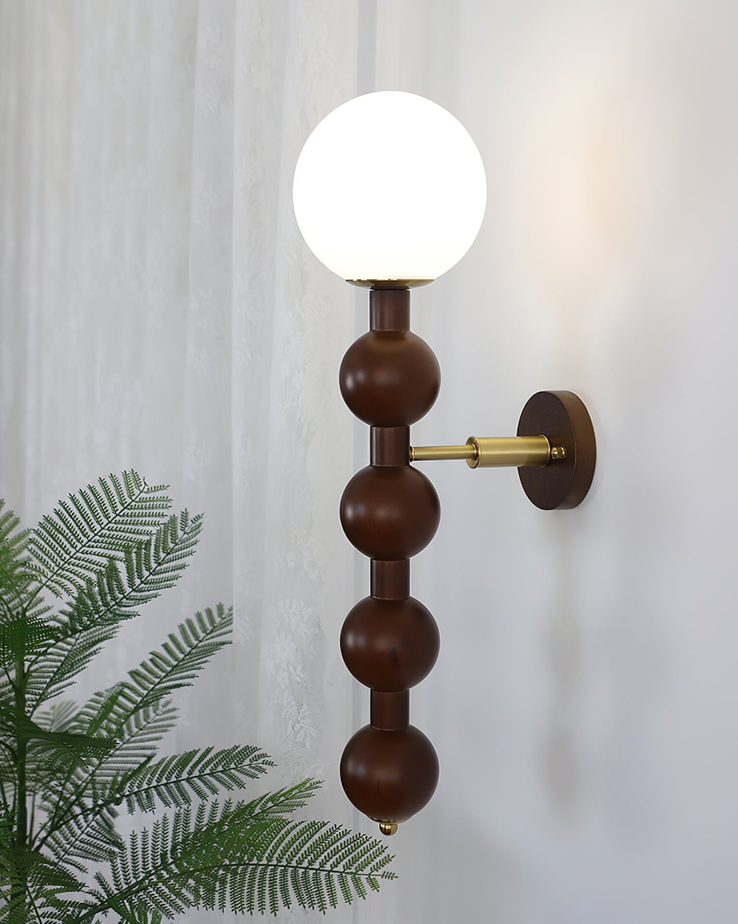 Wall Lamp Gourd in Wood and Glass Modern Style - Letslighting