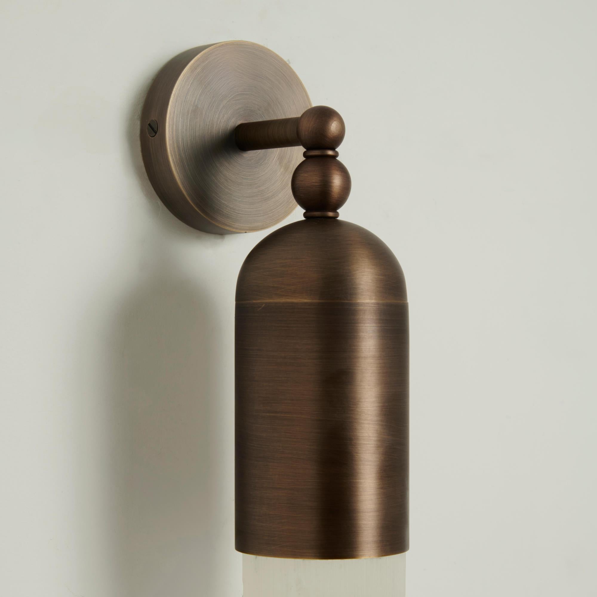 Elcarora Modern Minimalist Alabaster Wall Lamp - Lamp Copper