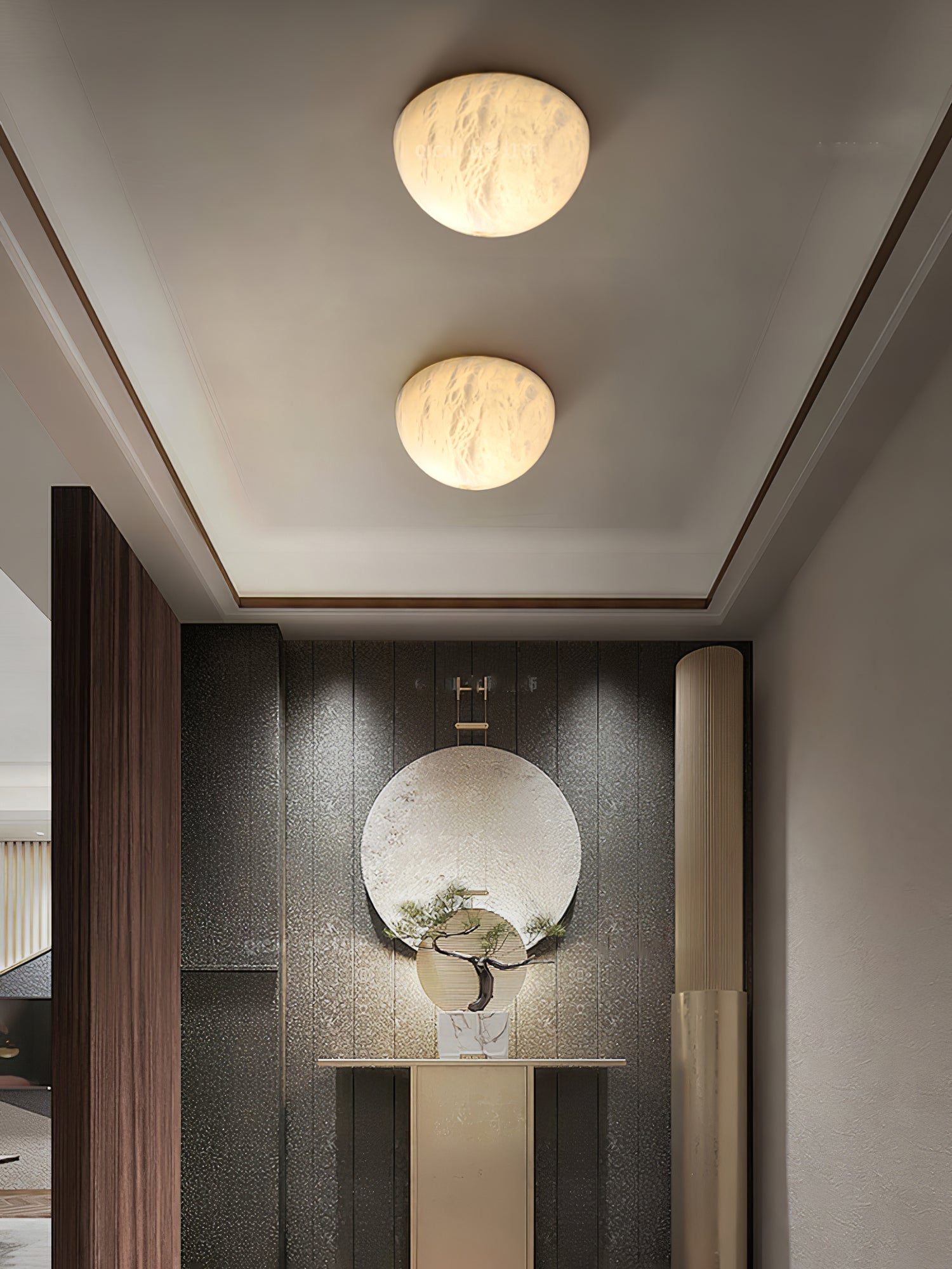 Visoliel Minimalist Alabaster Ceiling Light - Letslighting