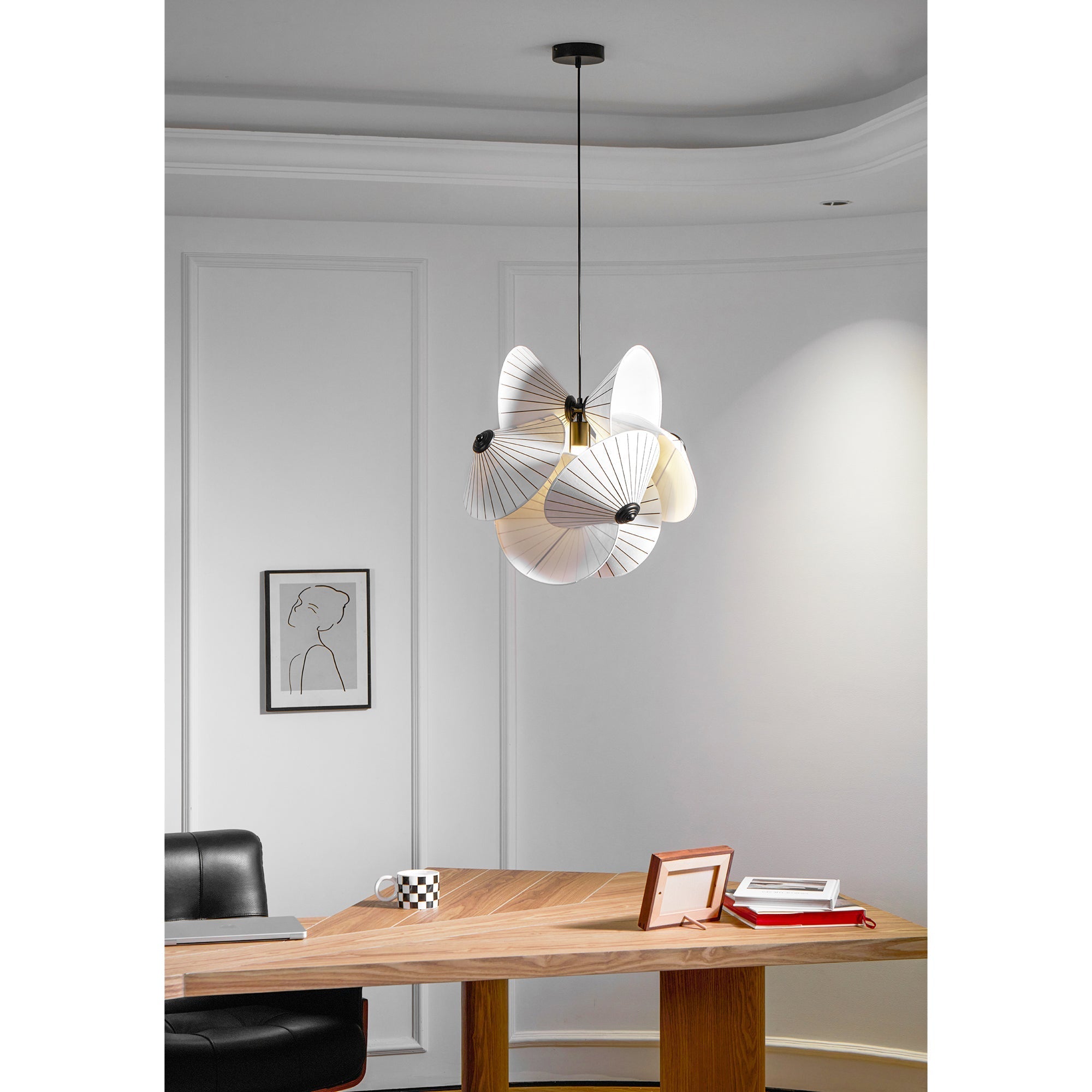 Zerinarae Individual Creativity Metal Fabric Pendant Light - Lamp Copper