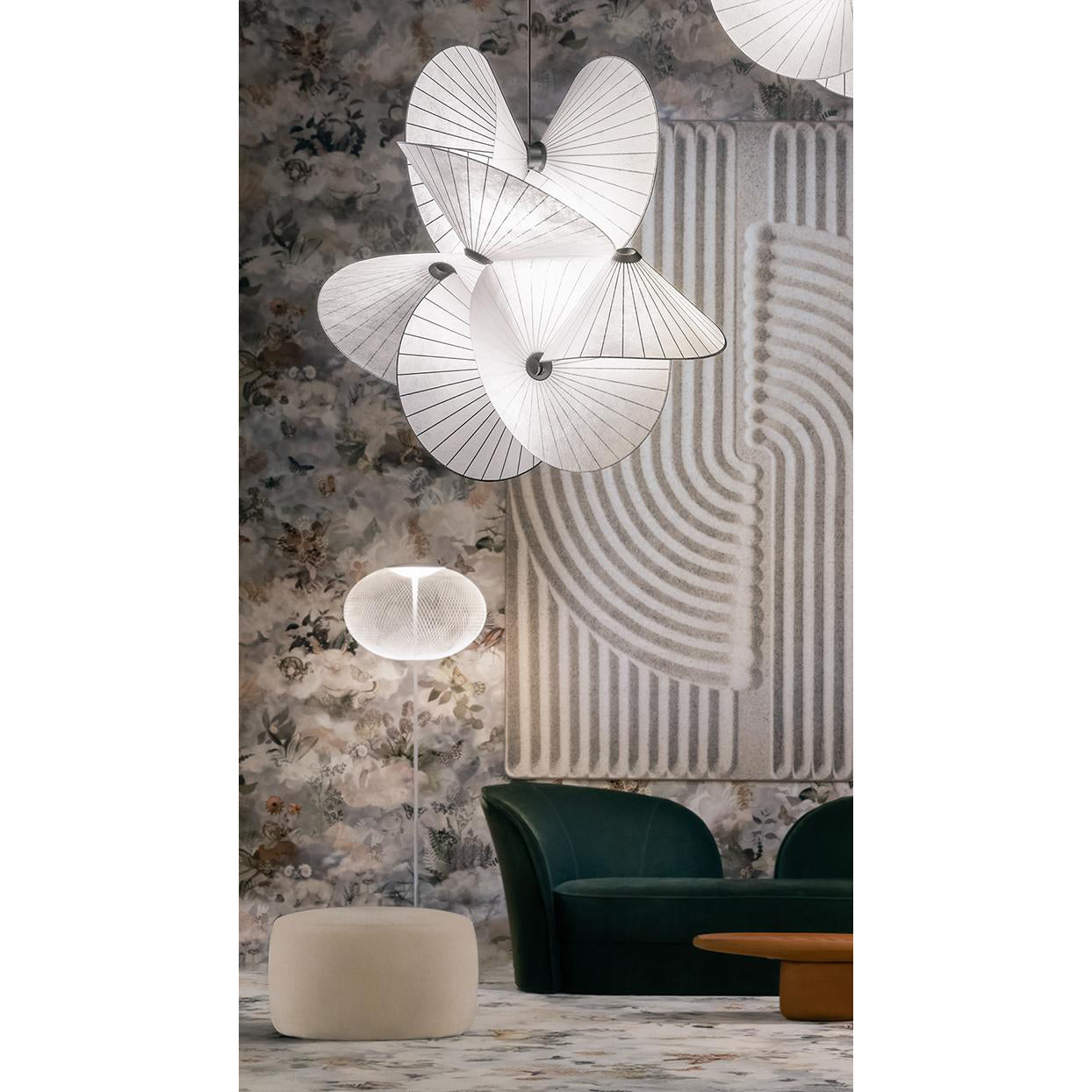 Zerinarae Individual Creativity Metal Fabric Pendant Light - Lamp Copper