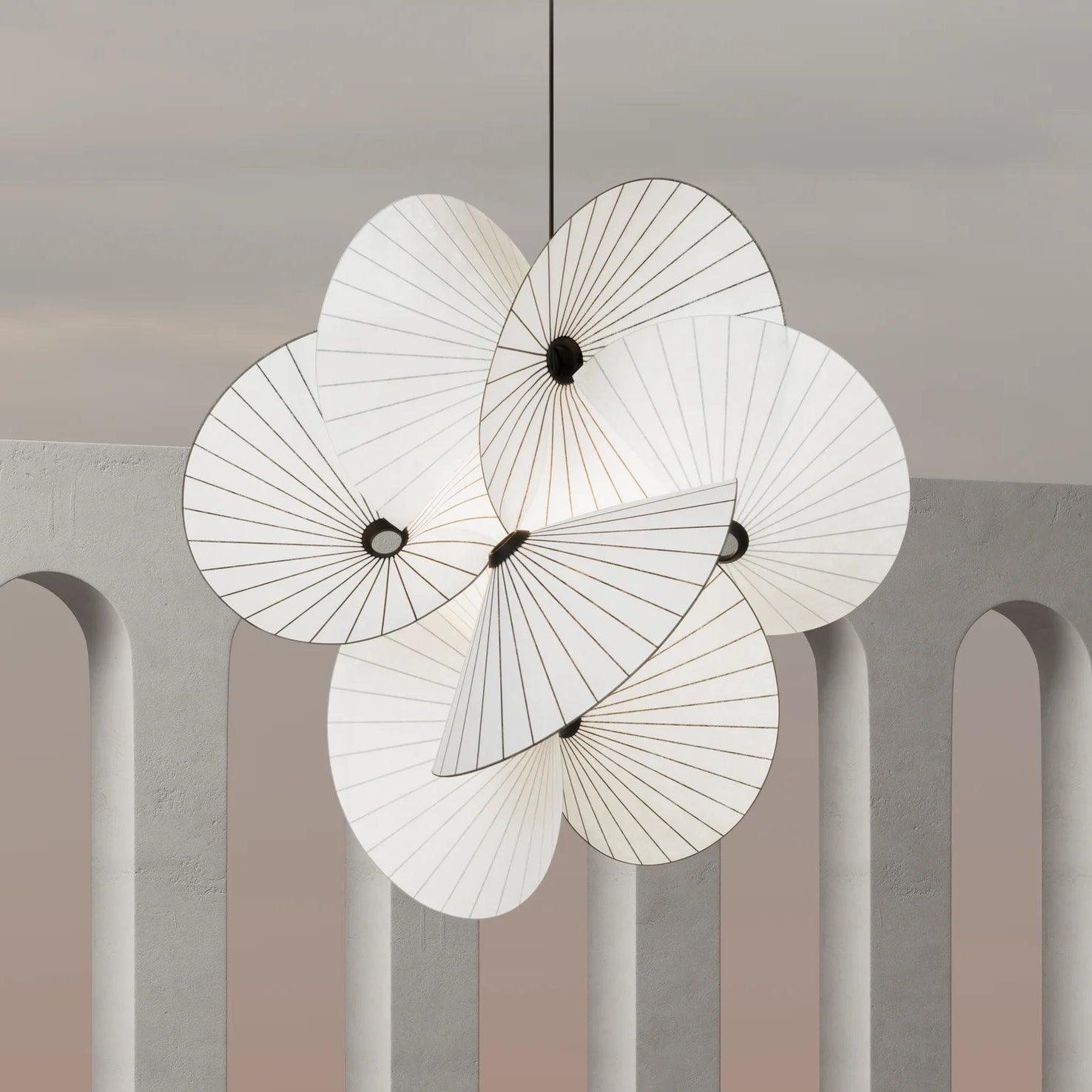 Zerinarae Individual Creativity Metal Fabric Pendant Light - Lamp Copper