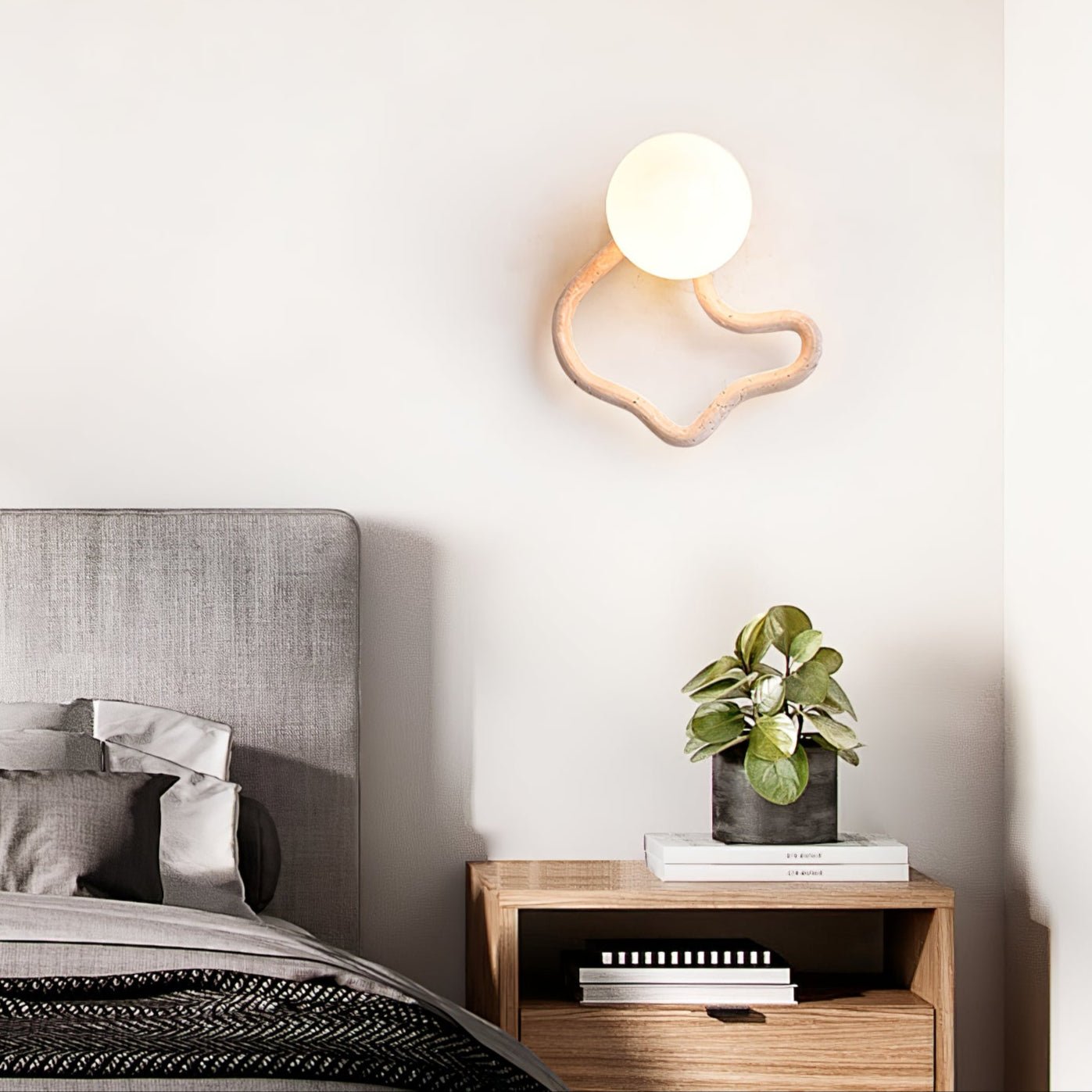 Serpentine Moderne Minimaliste Travertin Applique Murale