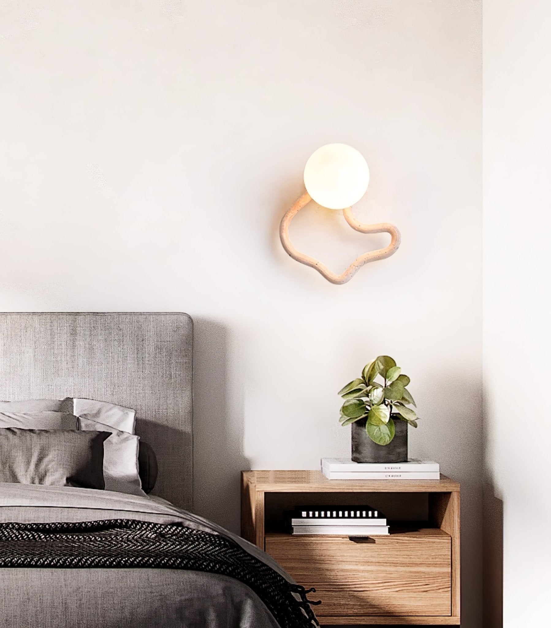 Serpentine Moderne Minimaliste Travertin Applique Murale