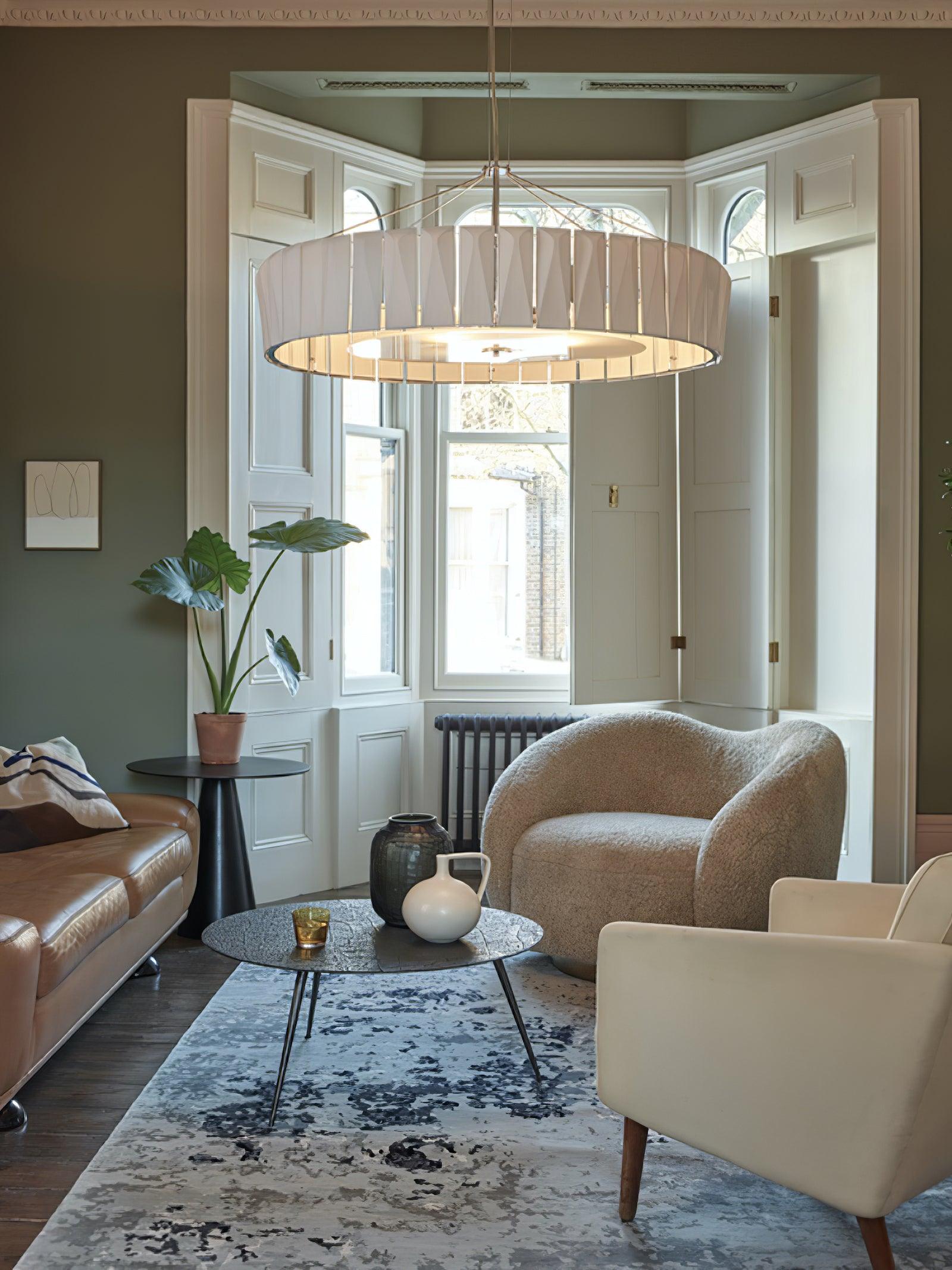 Vaeliora Ribbed Ceramic Pendant Light - Blowlighting
