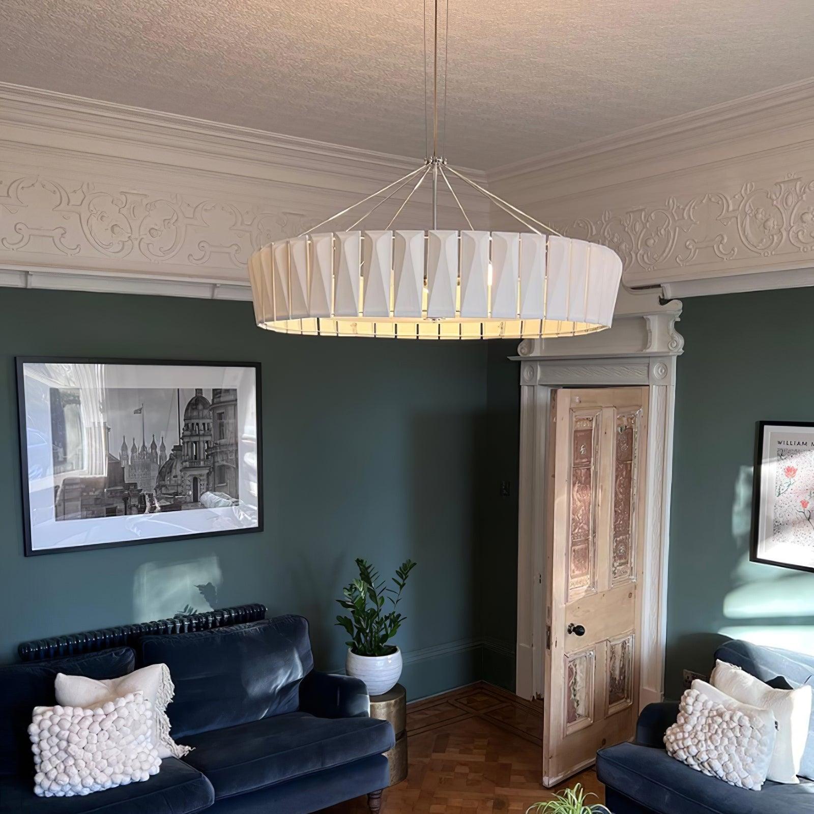 Vaeliora Ribbed Ceramic Pendant Light - Blowlighting