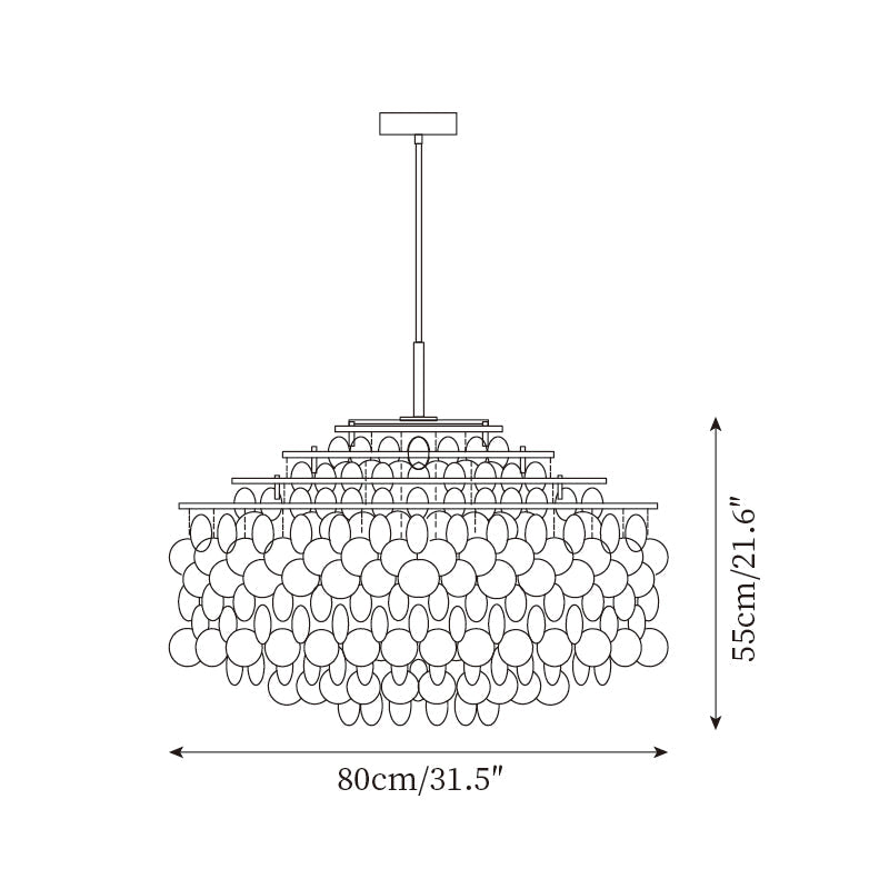 Elios Elegant Capiz Shell Chandelier - Letslighting