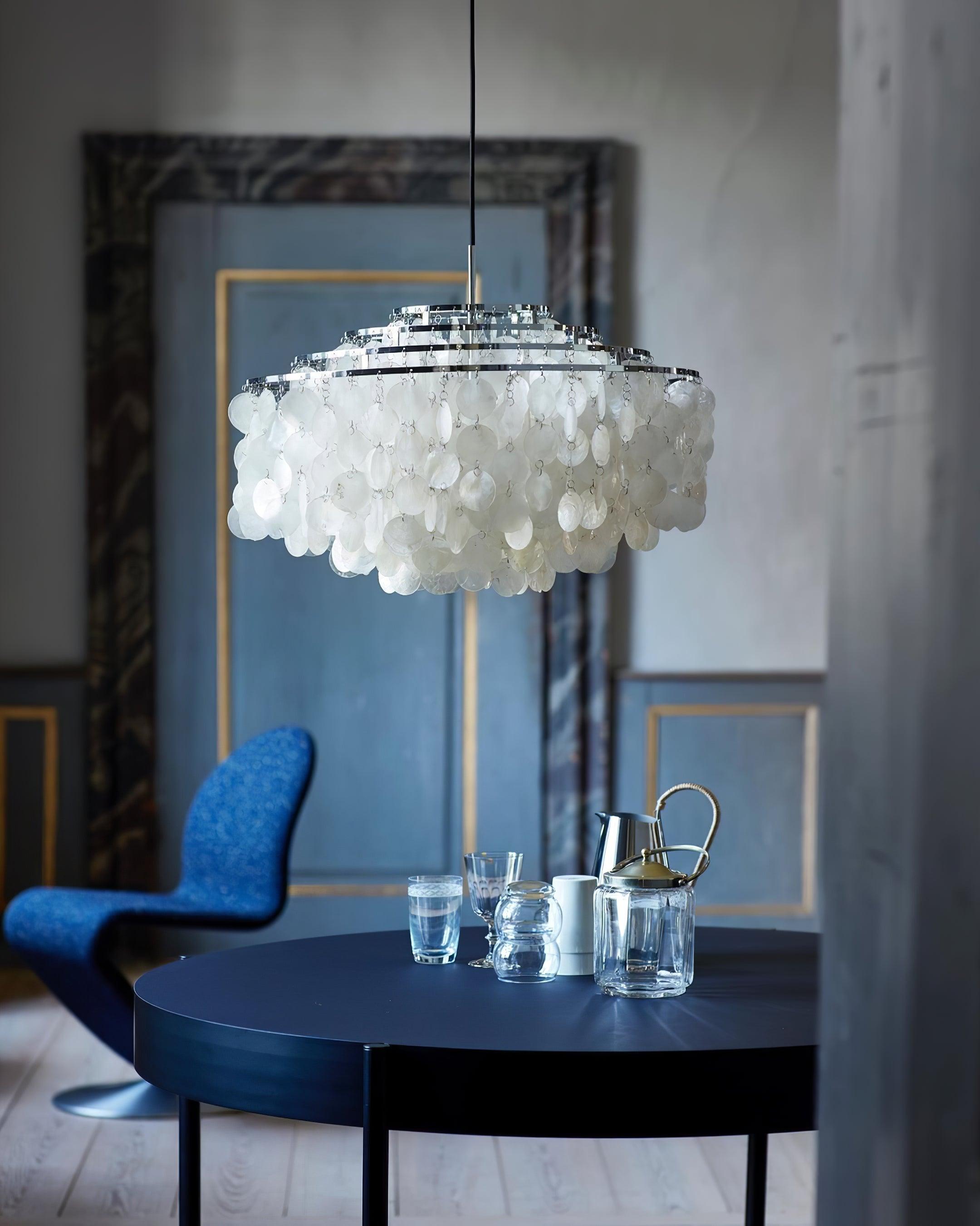 Elios Elegant Capiz Shell Chandelier - Letslighting