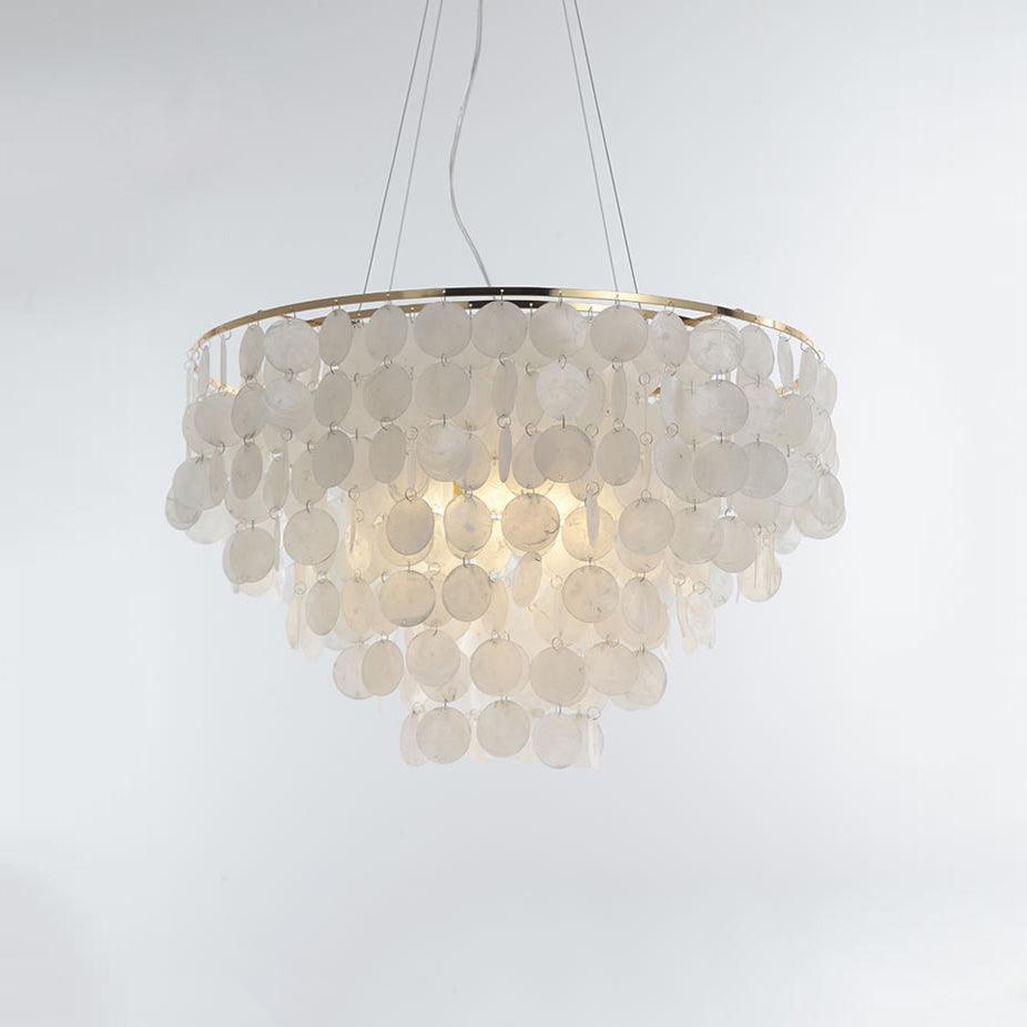 Esileth Postmodern Luxury Shell Wind Chime Metal Chandelier - Blowlighting