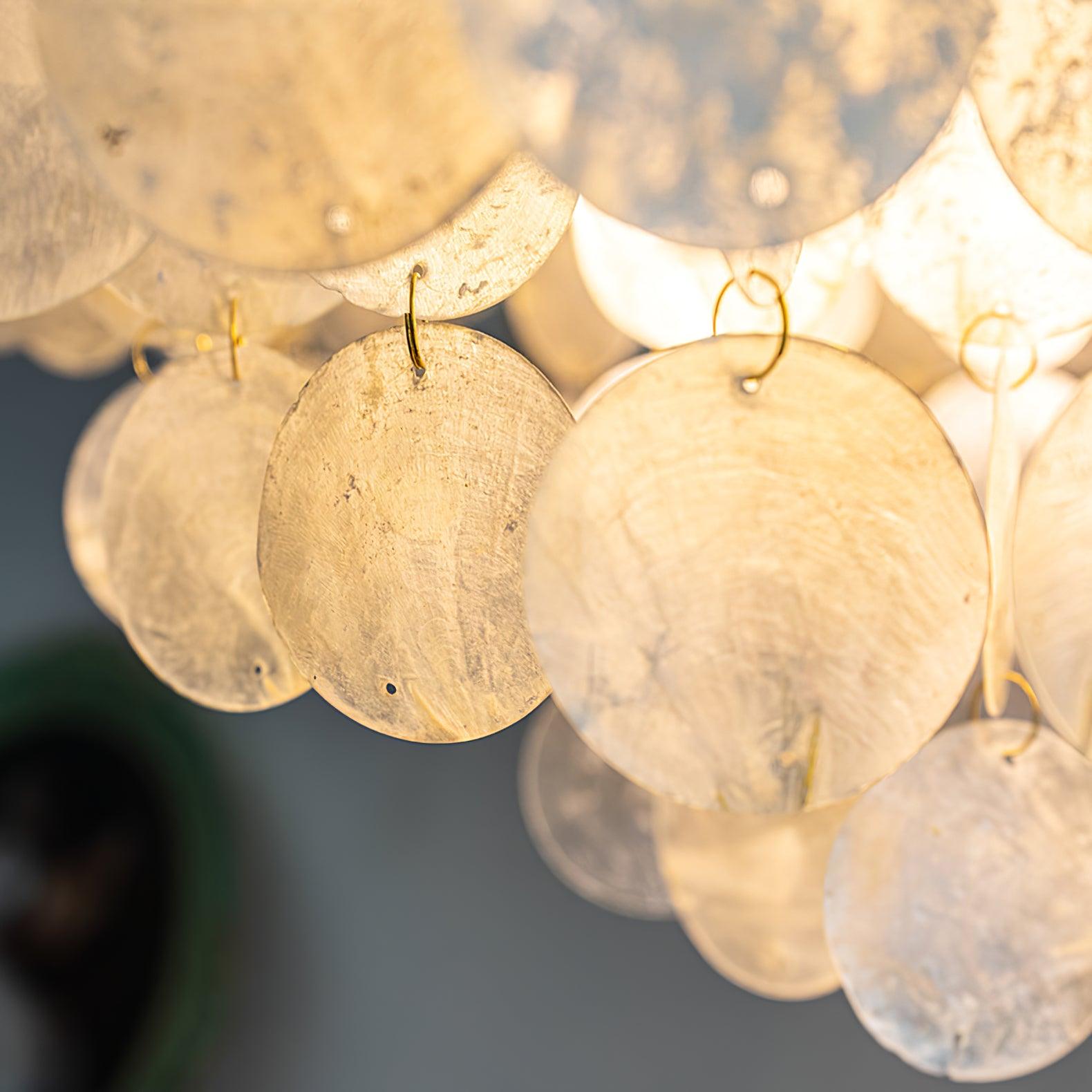 Esileth Postmodern Luxury Shell Wind Chime Metal Chandelier - Blowlighting